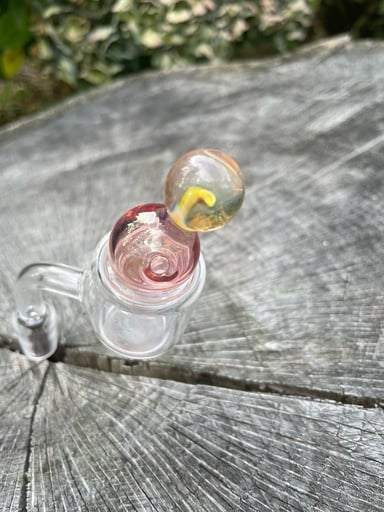 Preview pic of Red and Gold Swirled Bubble Cap