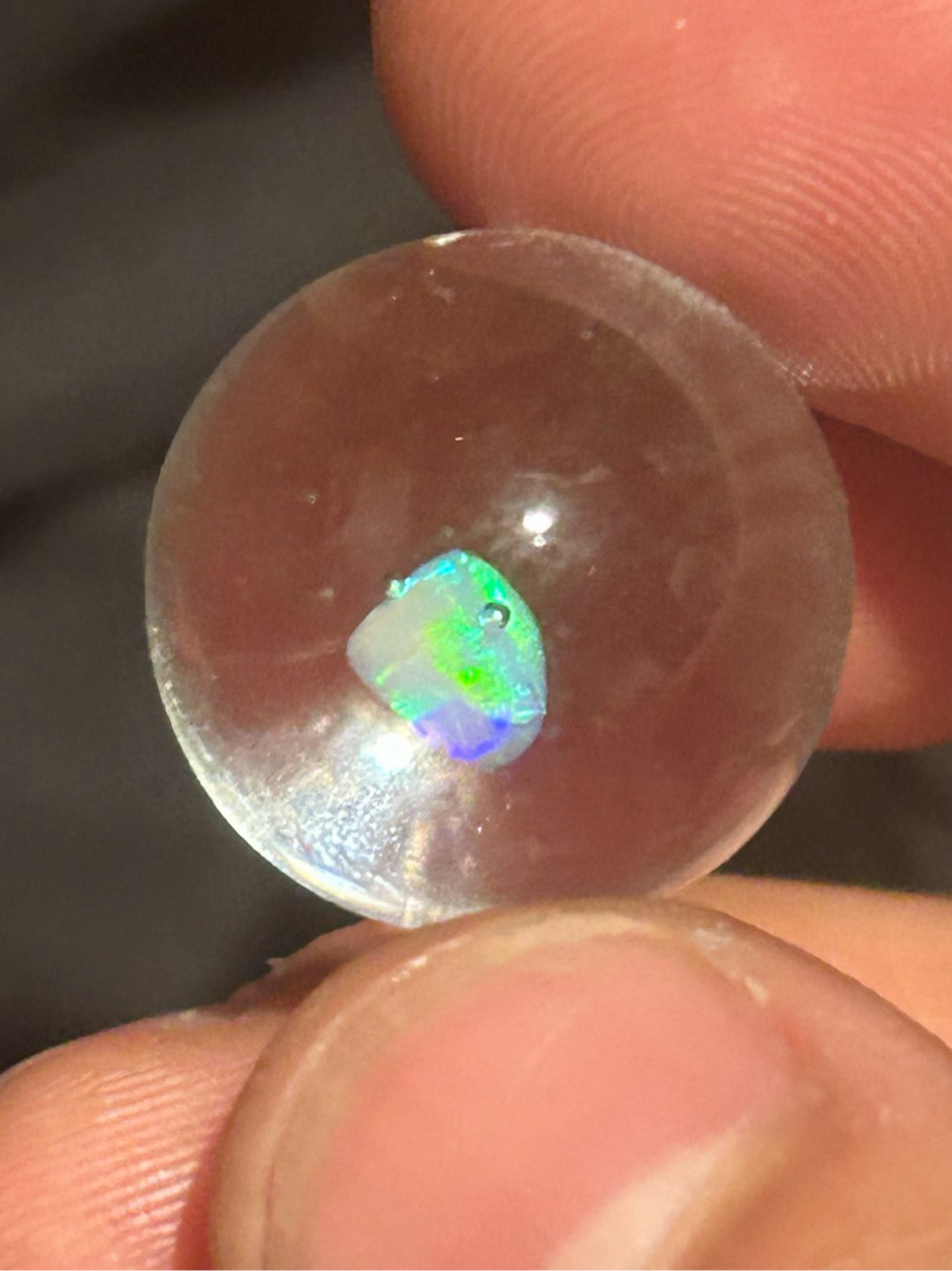 Preview pic of Tainted Glass Encased opal slurper marble