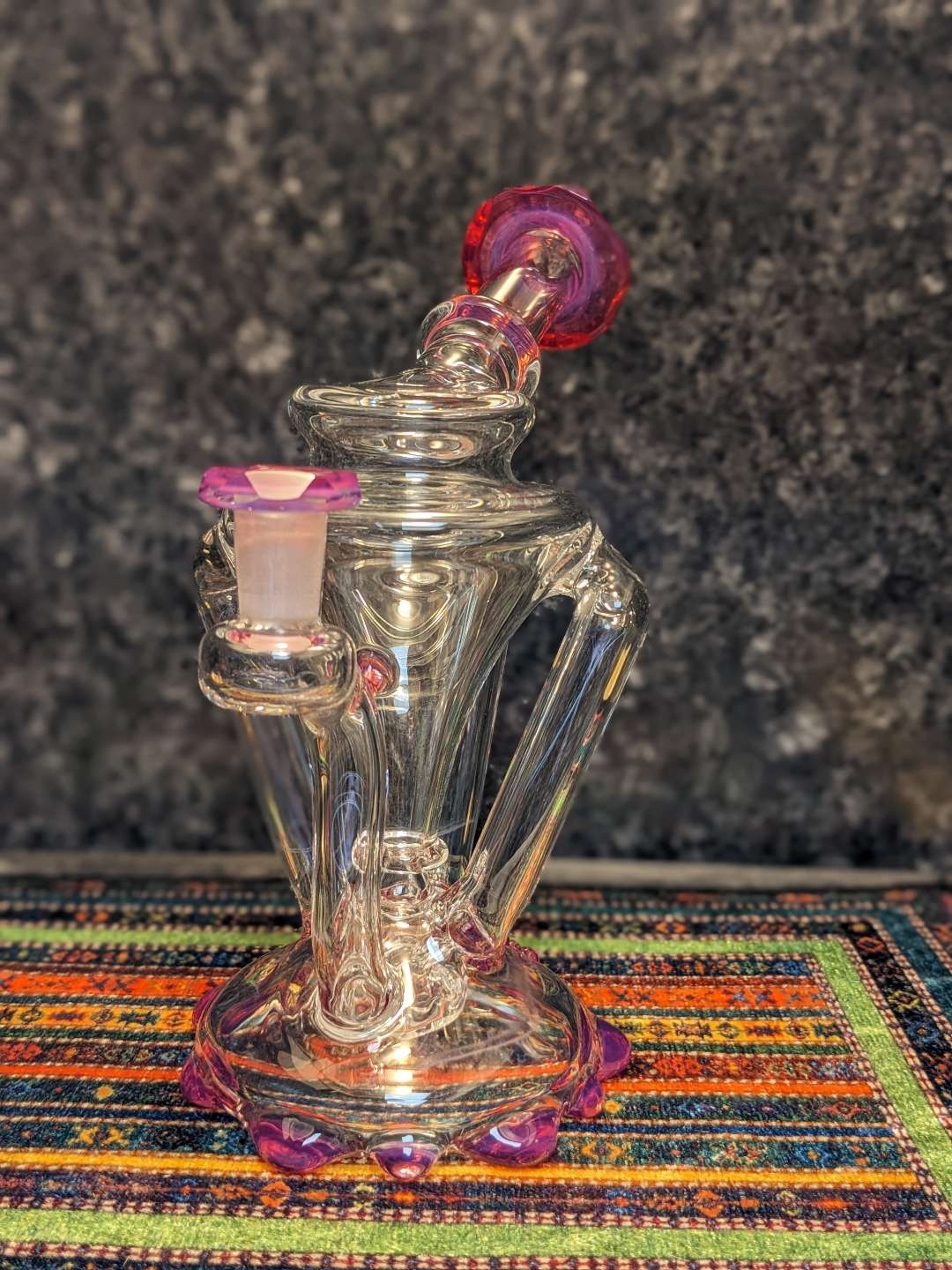 Preview pic of Hardcore toke x co_liicutz faceted baby Dumbo with telemagenta accents