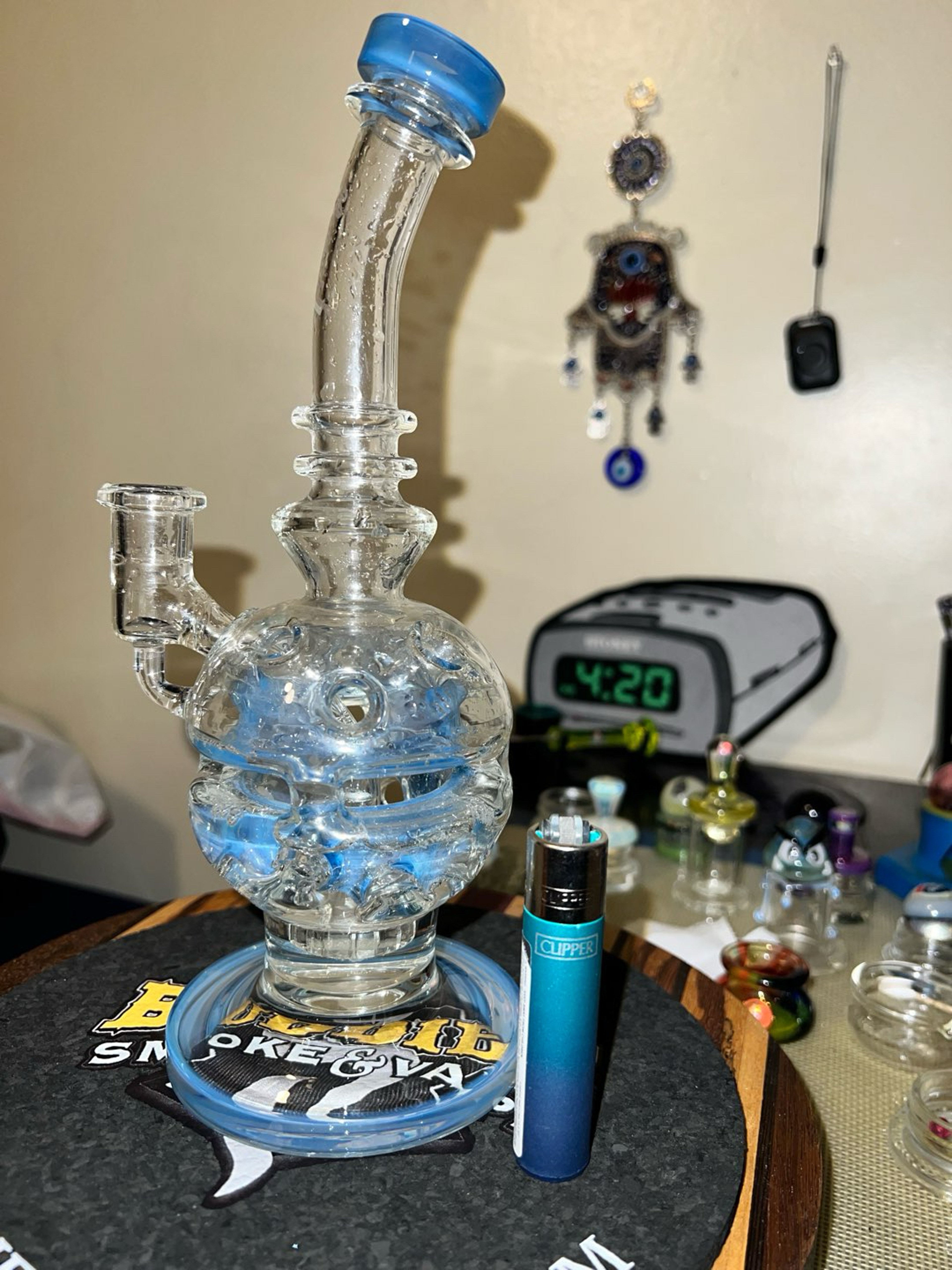 Preview pic of Monark glass 14mm fab egg rig.