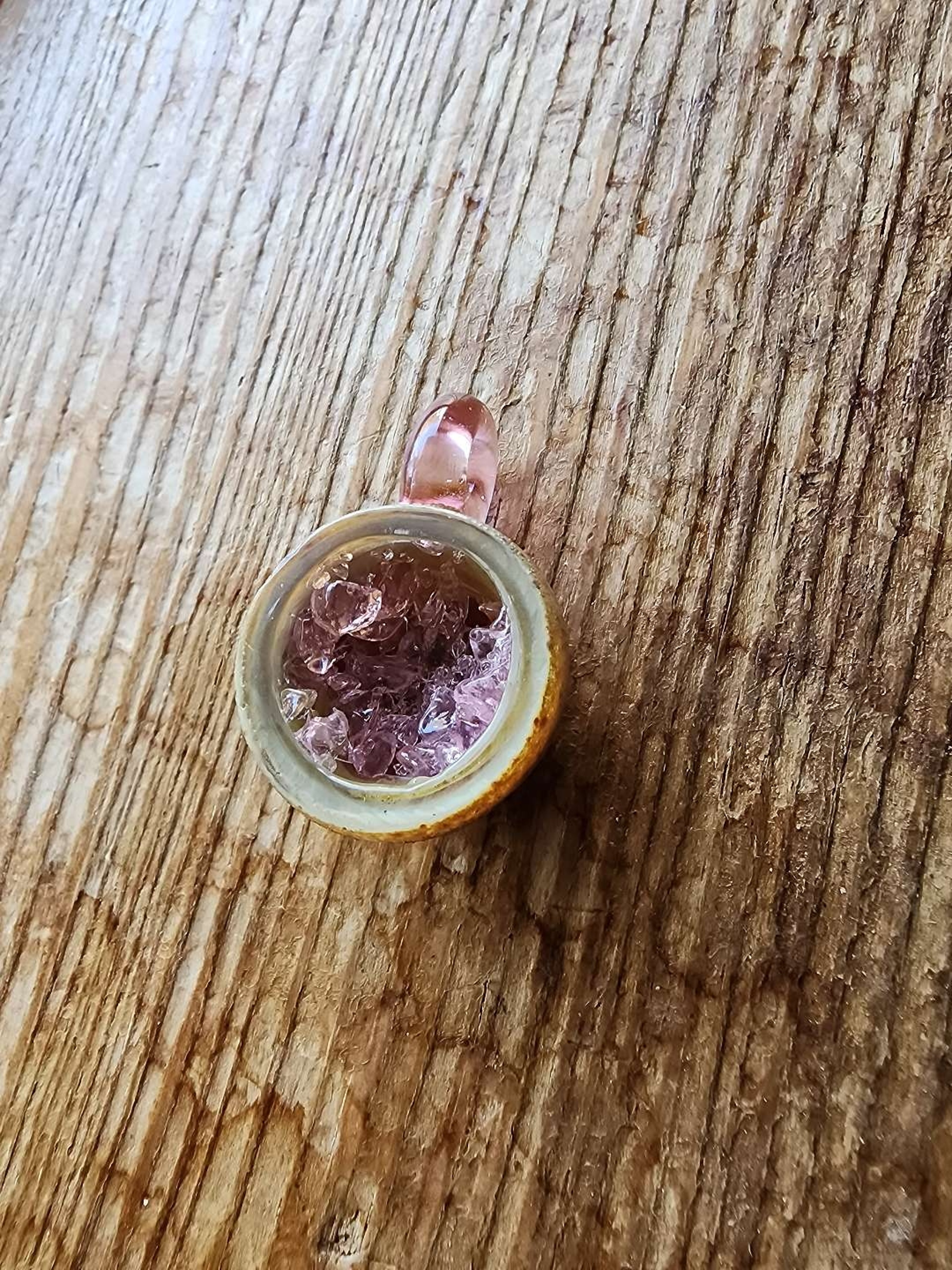 Preview pic of Pink geode pendant