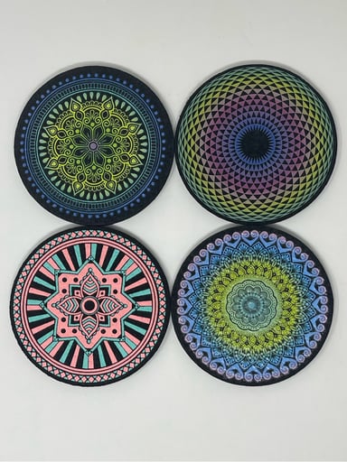 Preview pic of 4 pack of unique coaster moodmats