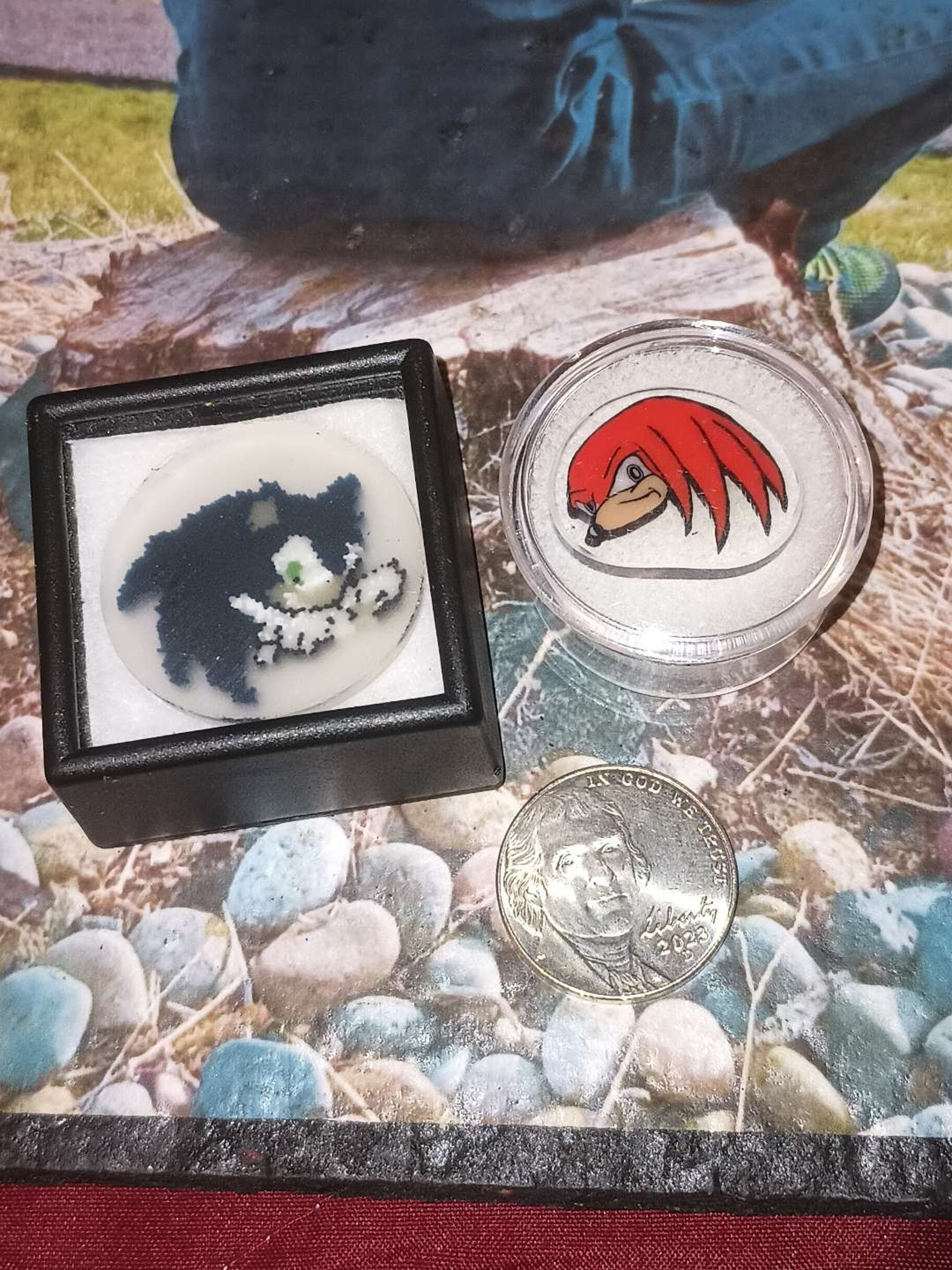 Preview pic of Sonic and knuckles murrine coins