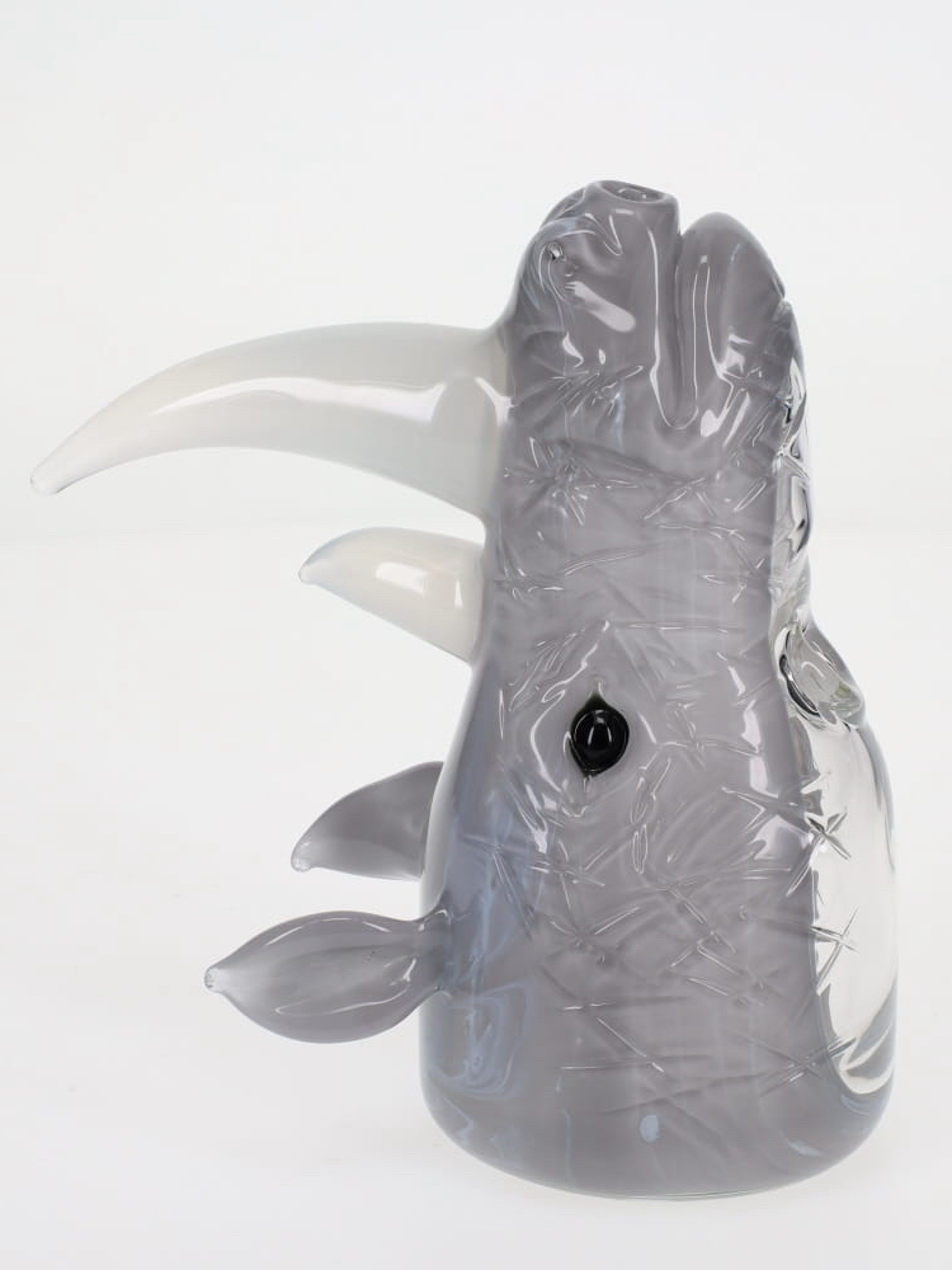 Preview pic of Addison Hanna Glass Grey Rhino Bubbler