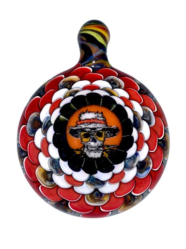 Preview pic of JuJu Glass Dot Stack Pendant w/ Hunter S. Thompson Mille