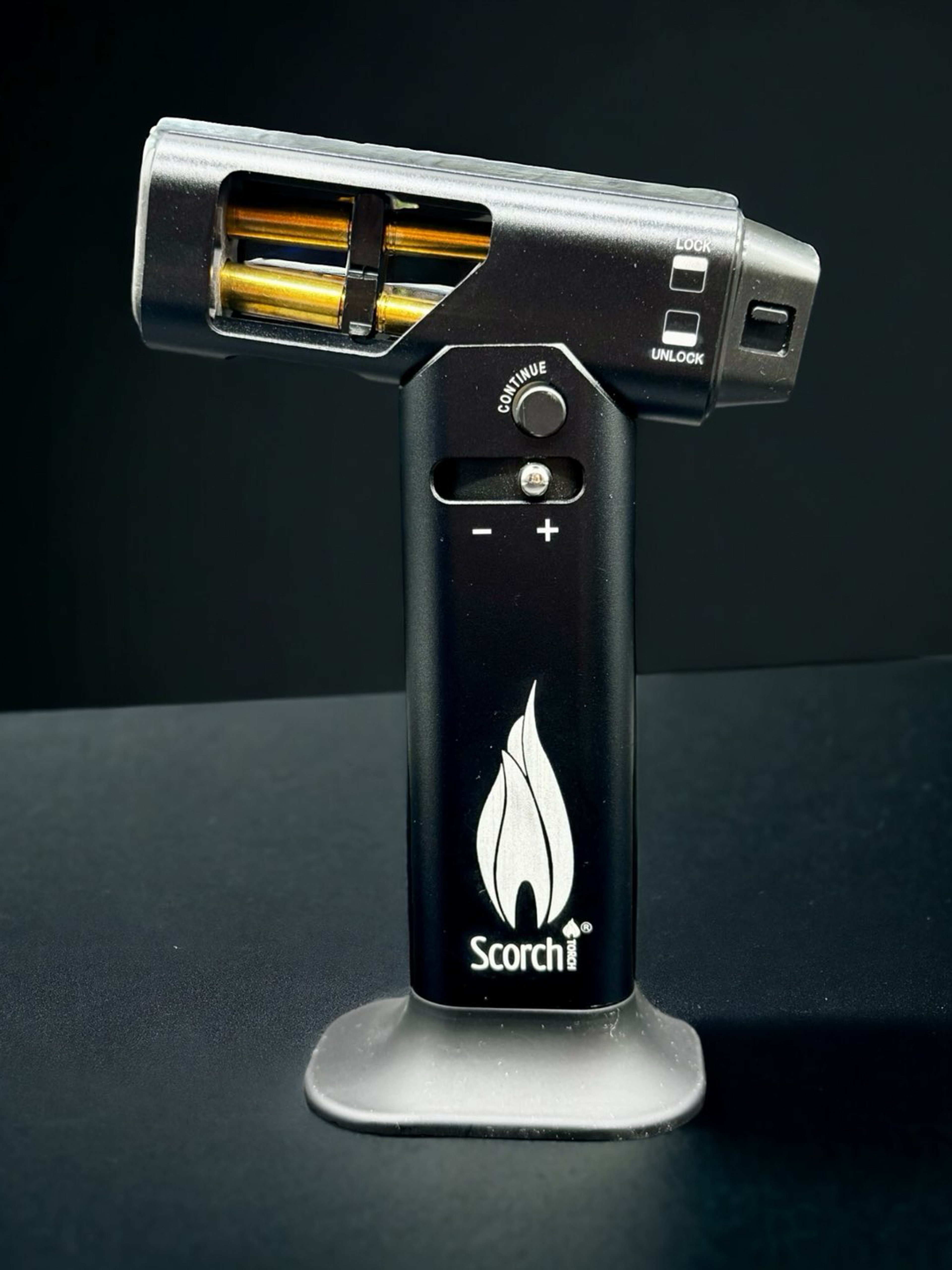 Preview pic of Powerful Scorch Torch Lighter Double Flame Black