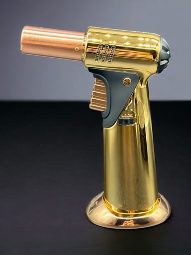 Preview pic of Powerful Table Scorch Torch Lighter Single Flame Gold