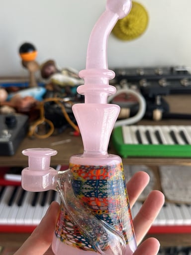 Preview pic of ZM Glass Pink Millie Gill Perc Rig