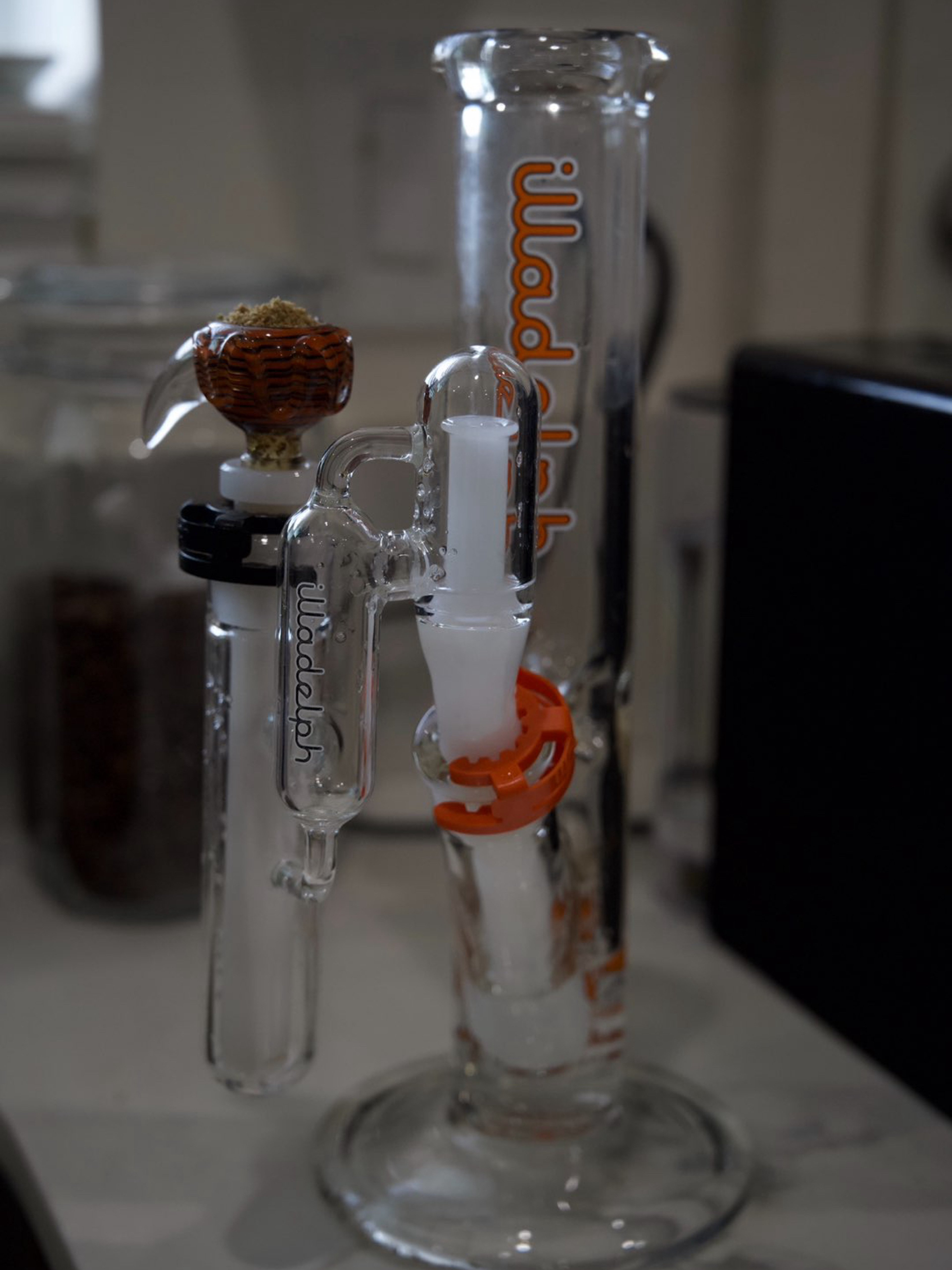 Preview pic of Illadelph small straight tube w/black matching ashcatcher