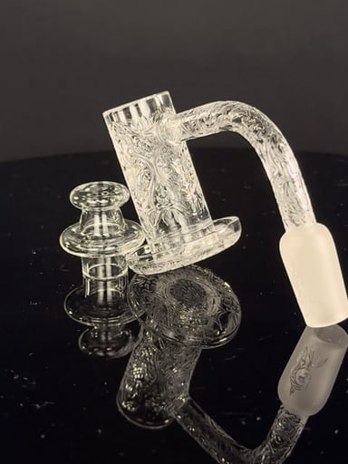 Preview pic of Etched Quartz Slurper Set by Temple Quartz