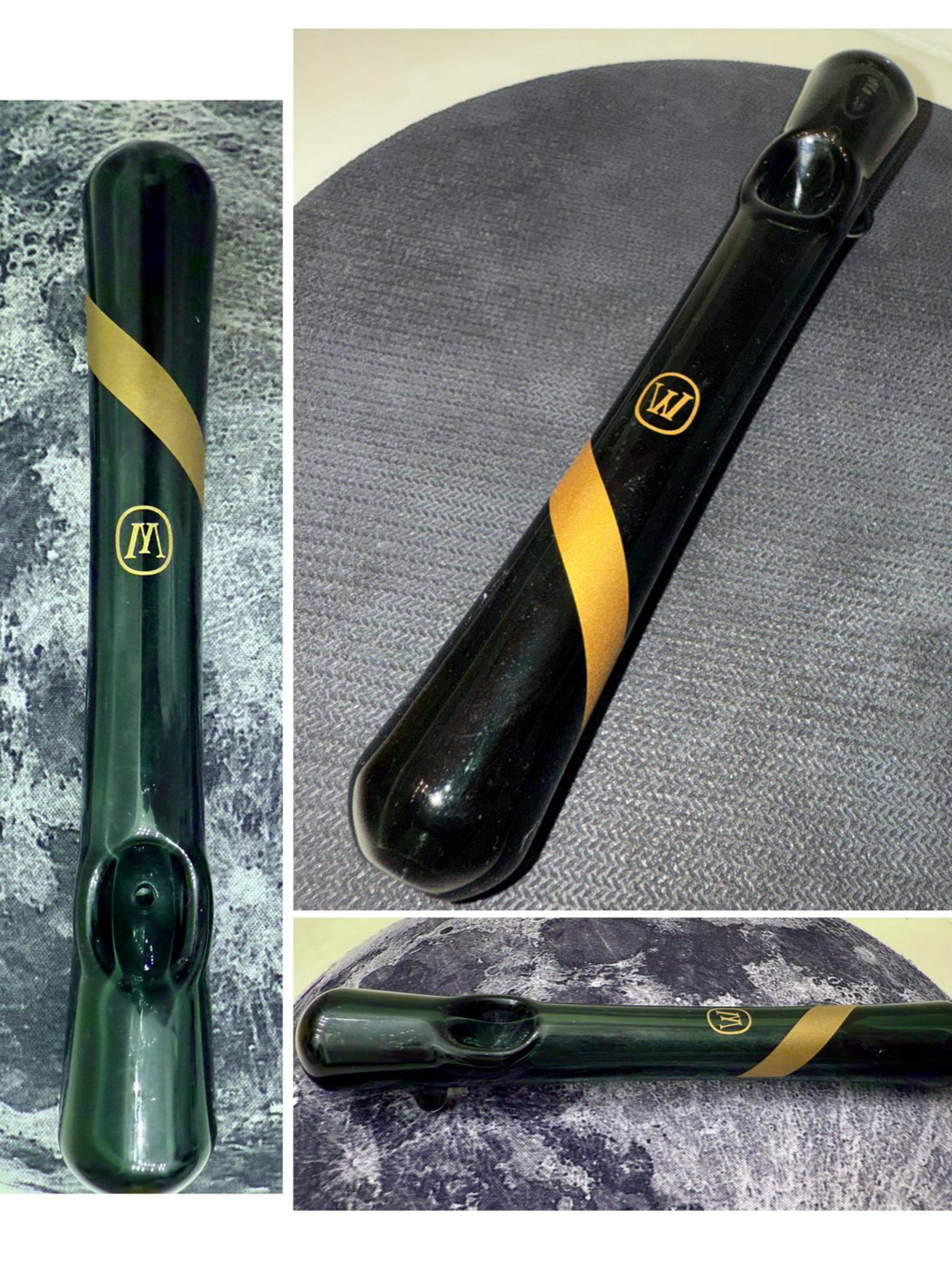 Preview pic of Marley Natural Smoked Glass Steamroller Pipe