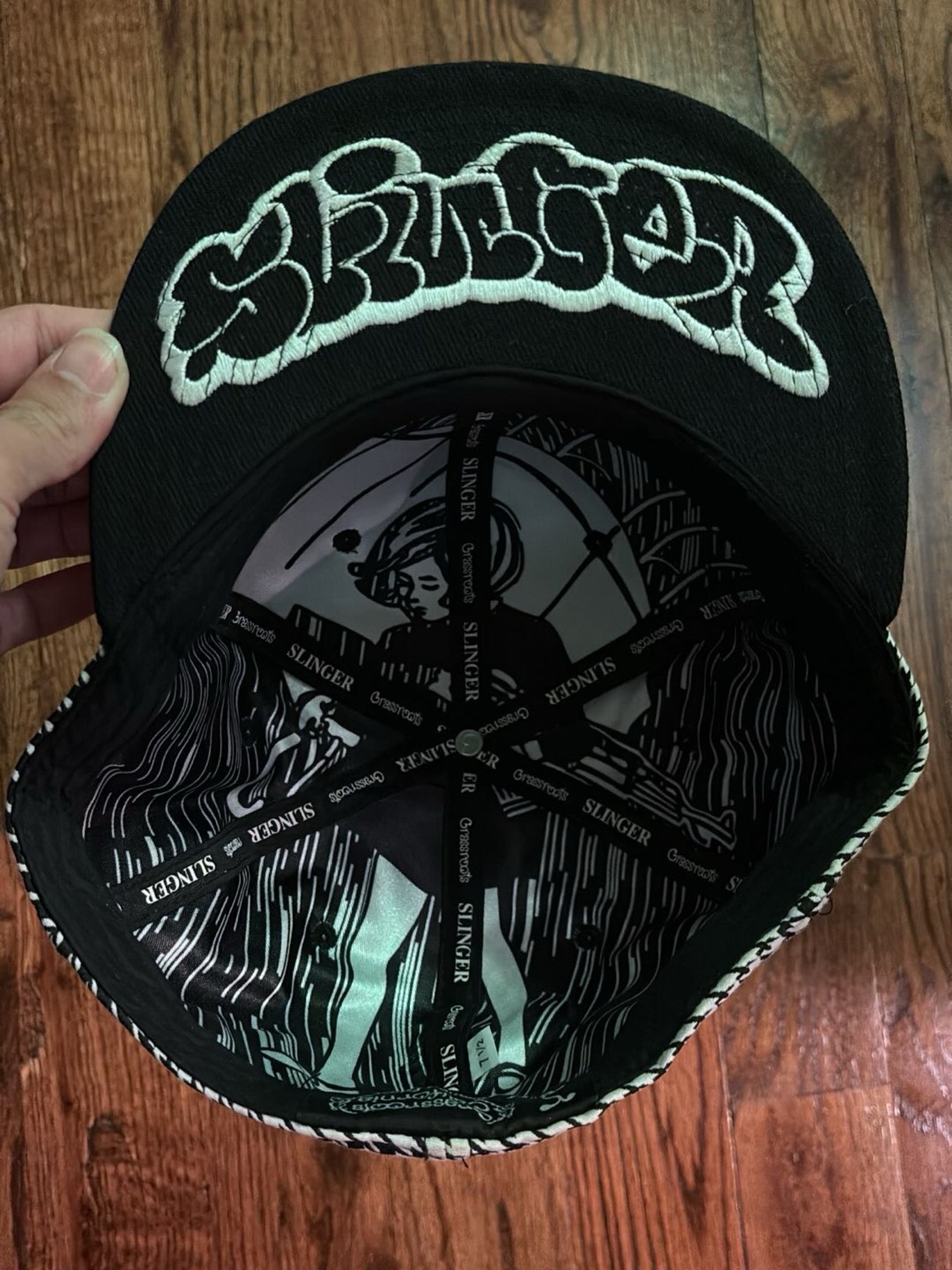 Preview pic of Marble Slinger glass grass roots collab hat 7 1/2