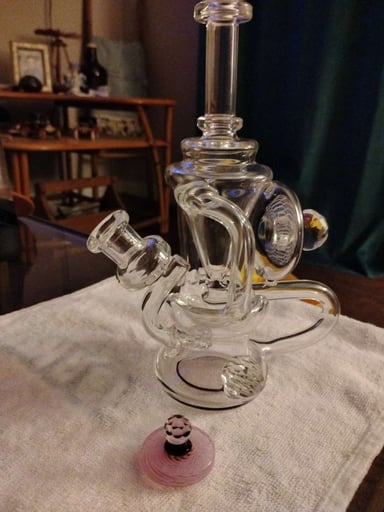 Preview pic of Phatass glass recycler with matching cap 14mm