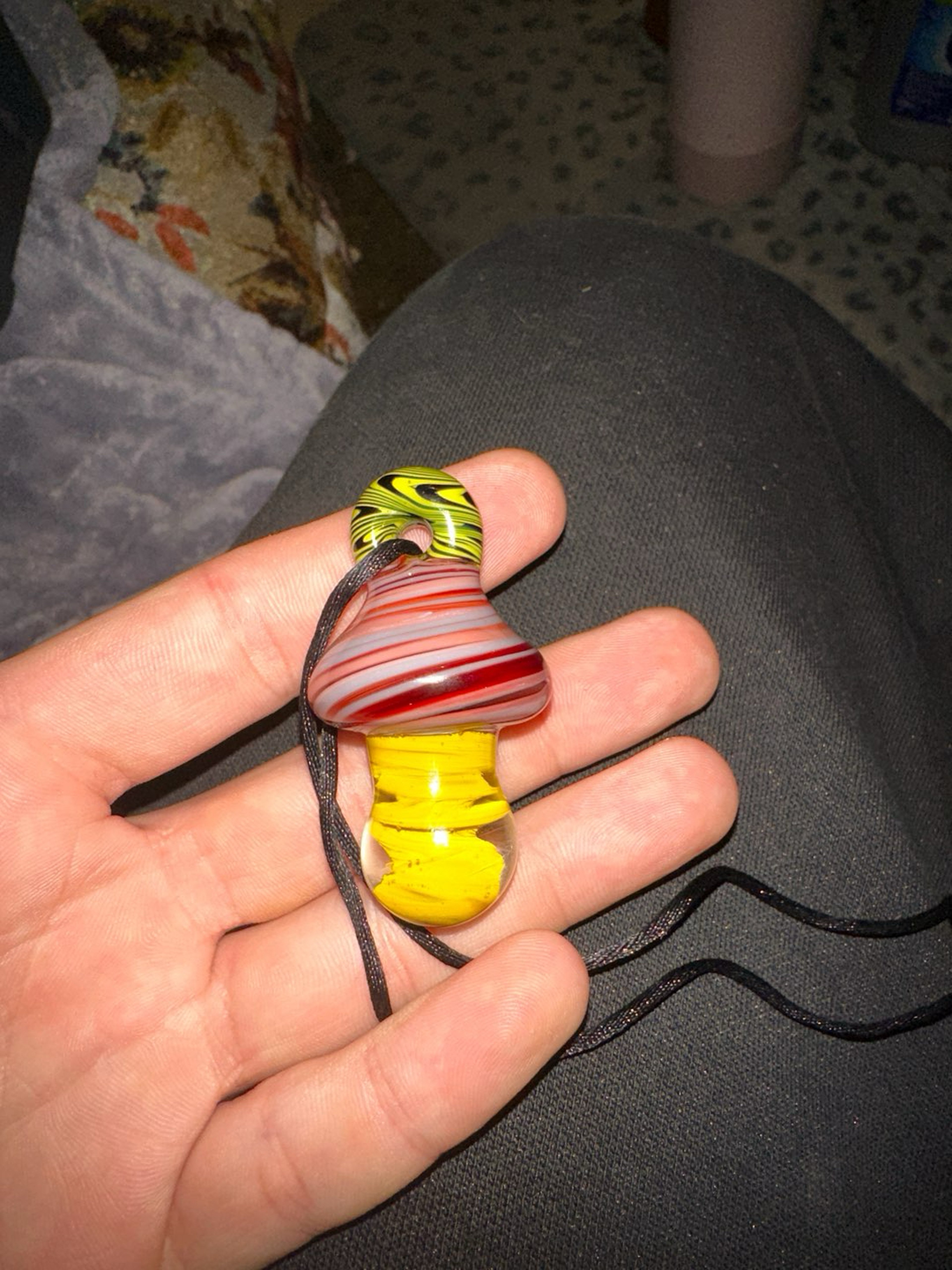 Preview pic of Local artist wigwag mushroom pendant