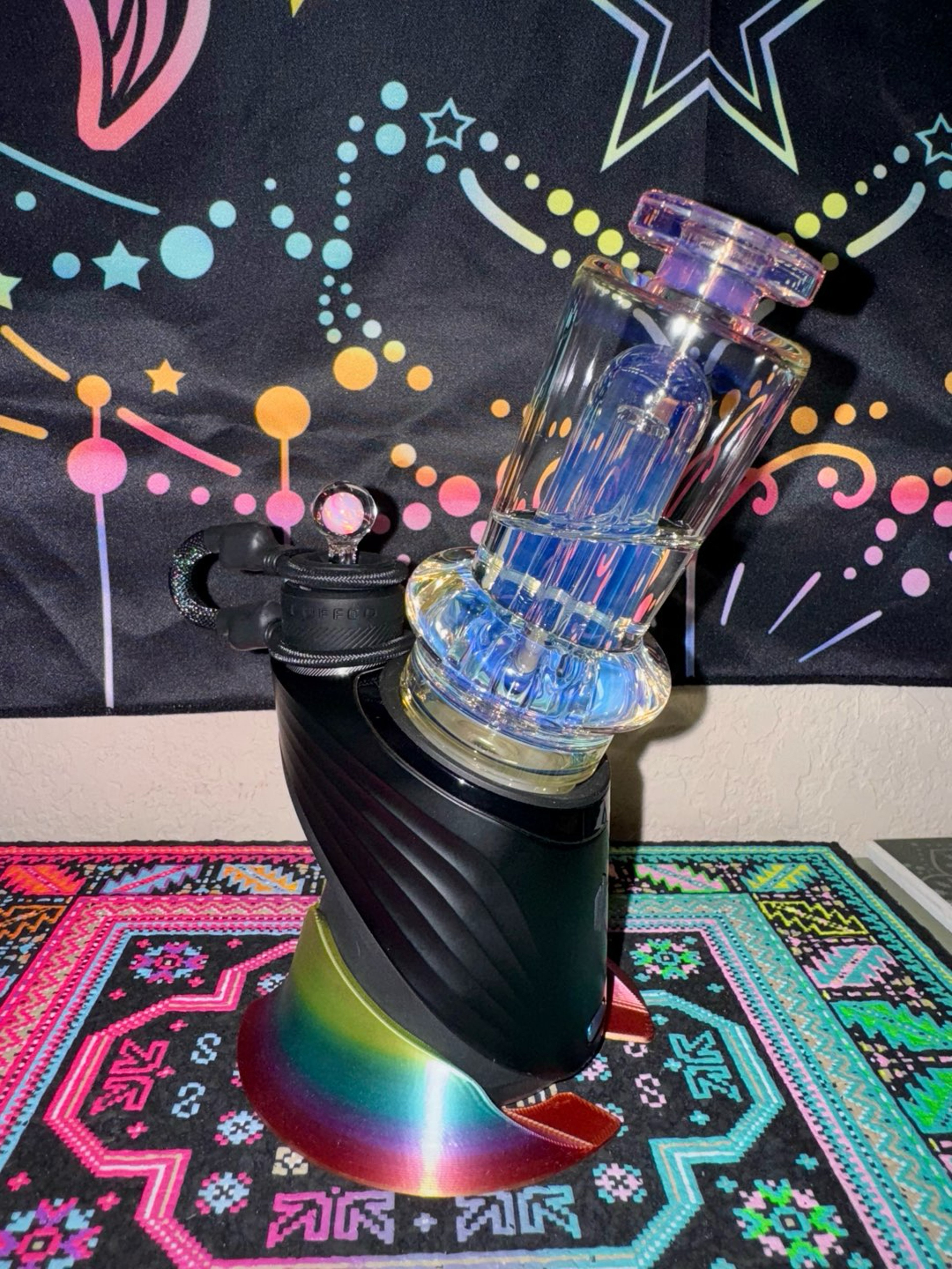 Preview pic of Gold and Silver Fumed Spider Puffco Top