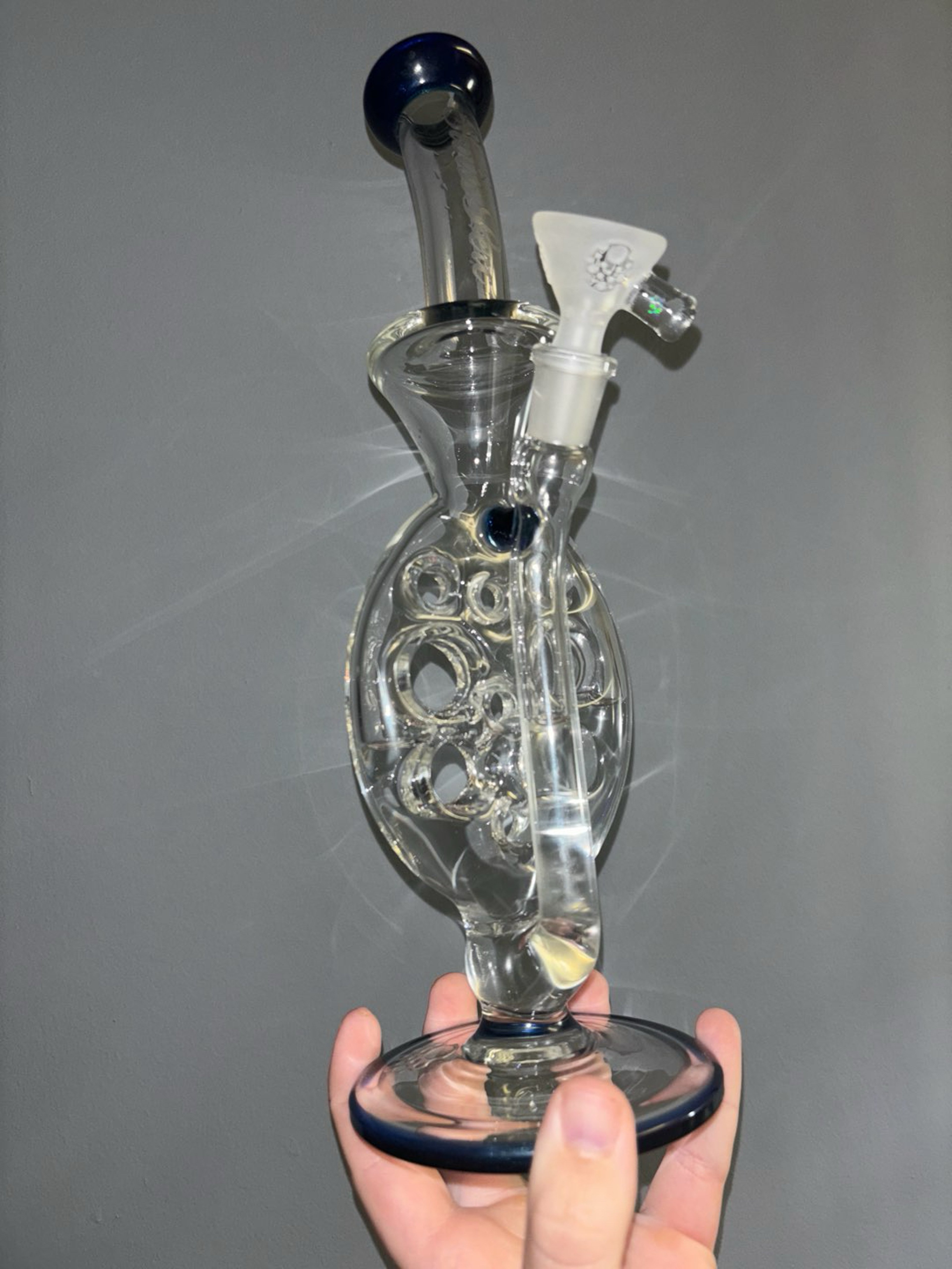 Preview pic of Swiss Perc 1/1 Classic Mini Bent Neck 9 Hole Electric Blue Velvet