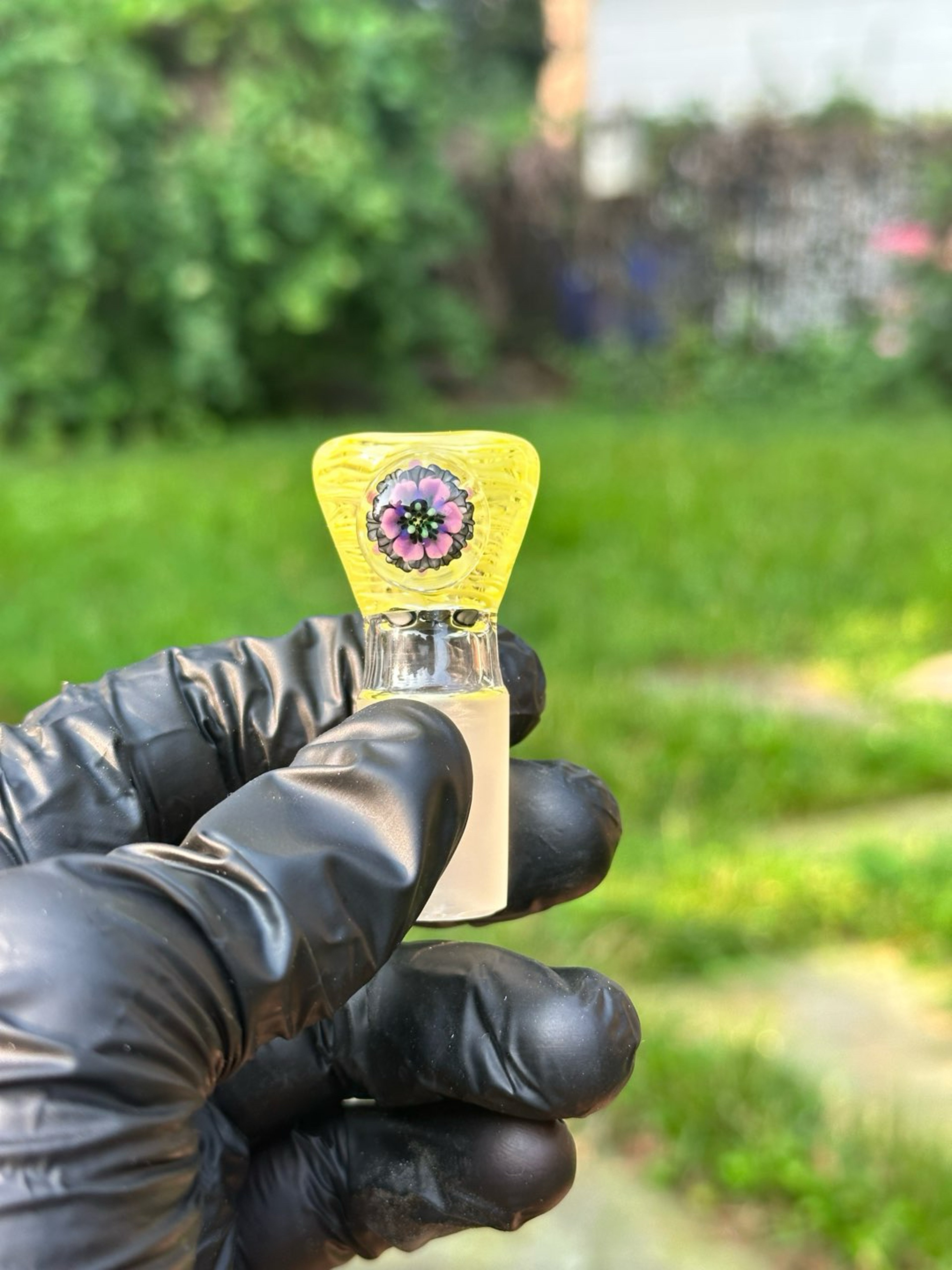Preview pic of [Black Friday Sale] 18mm Flower Implosion Slide in Yellow