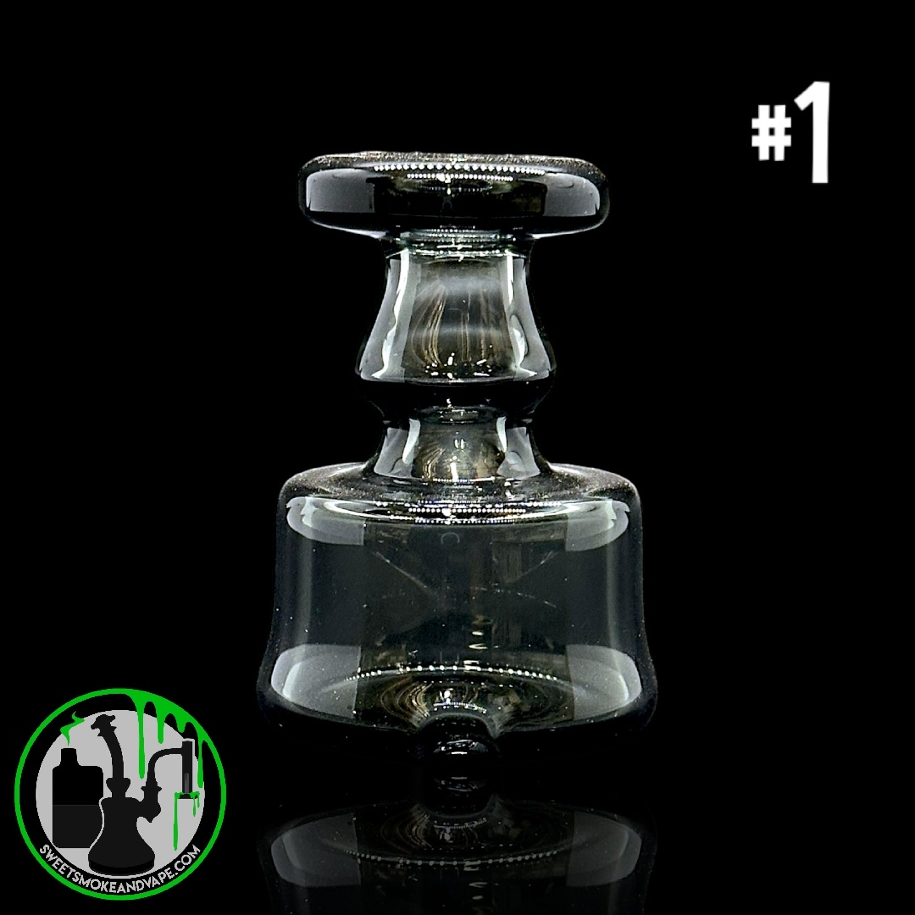 Preview pic of Evol Glass - Puffco Dry Attachment - #1 - Transparent Black