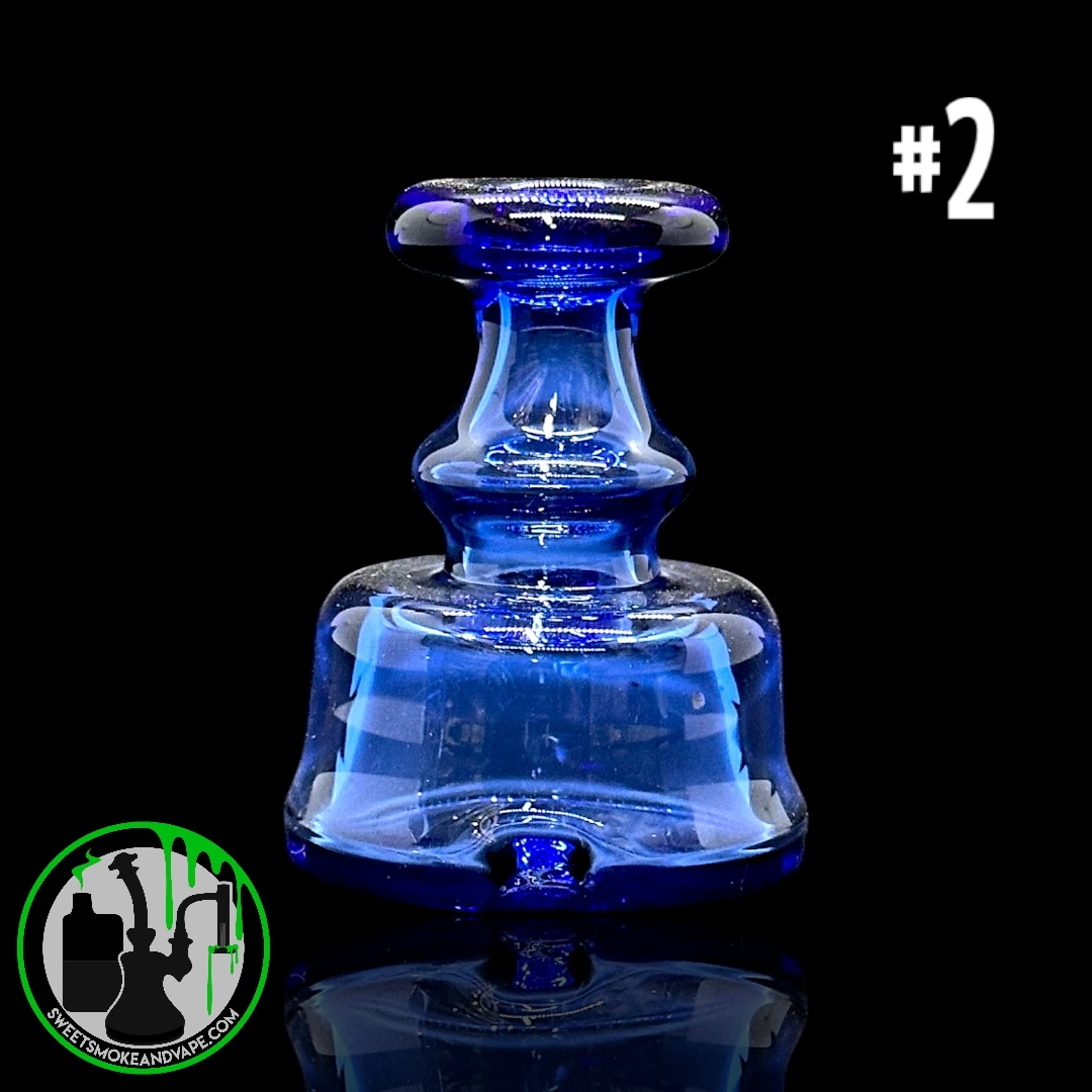Preview pic of Evol Glass - Puffco Dry Attachment - #2 - Transparent Blue