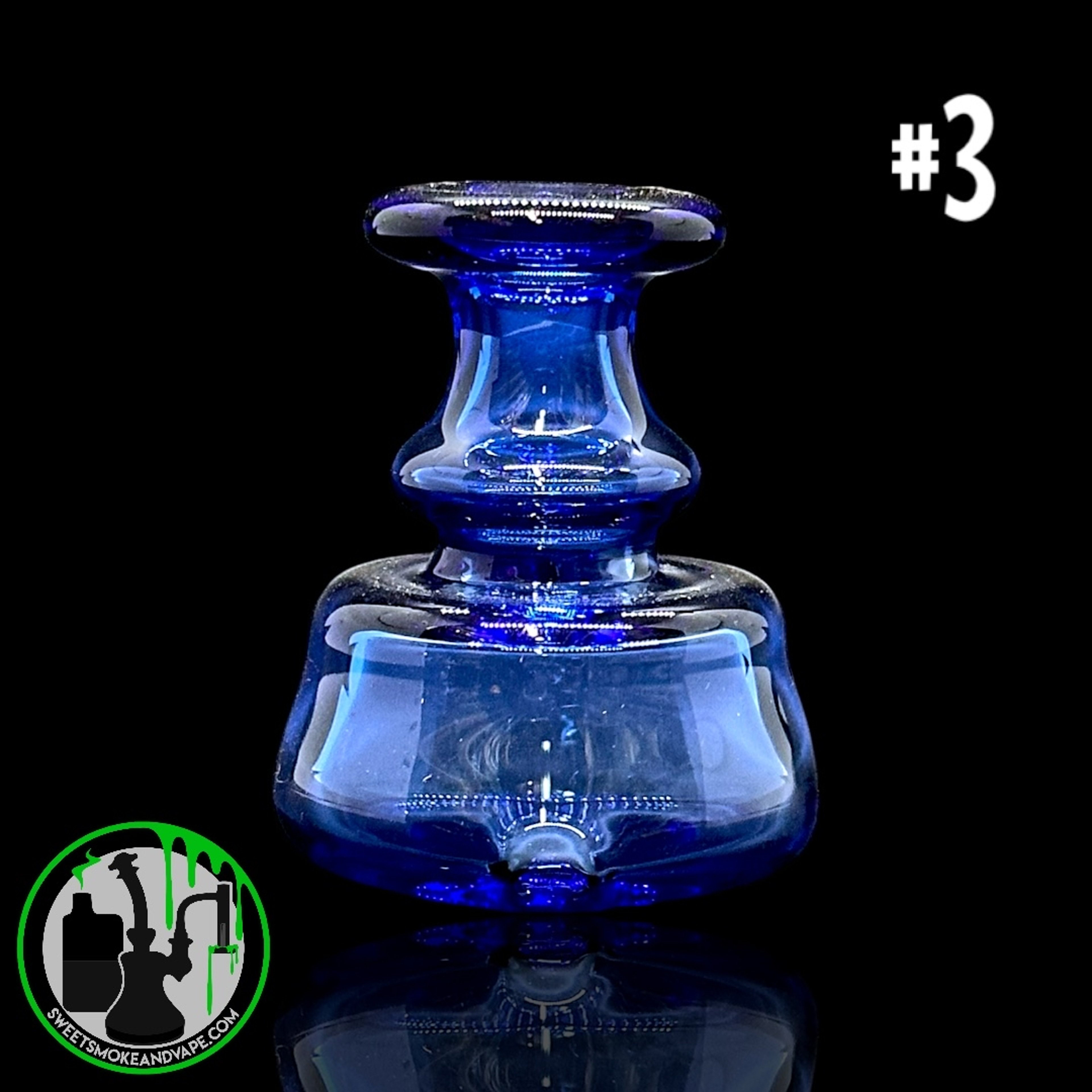 Preview pic of Evol Glass - Puffco Dry Attachment - #3 - Transparent Blue