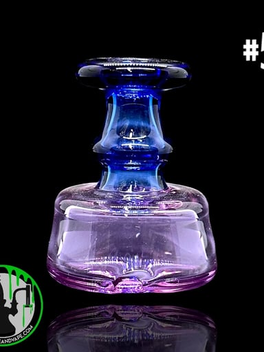 Preview pic of Evol Glass - Puffco Dry Attachment - #5 - Transparent Blue/Purple