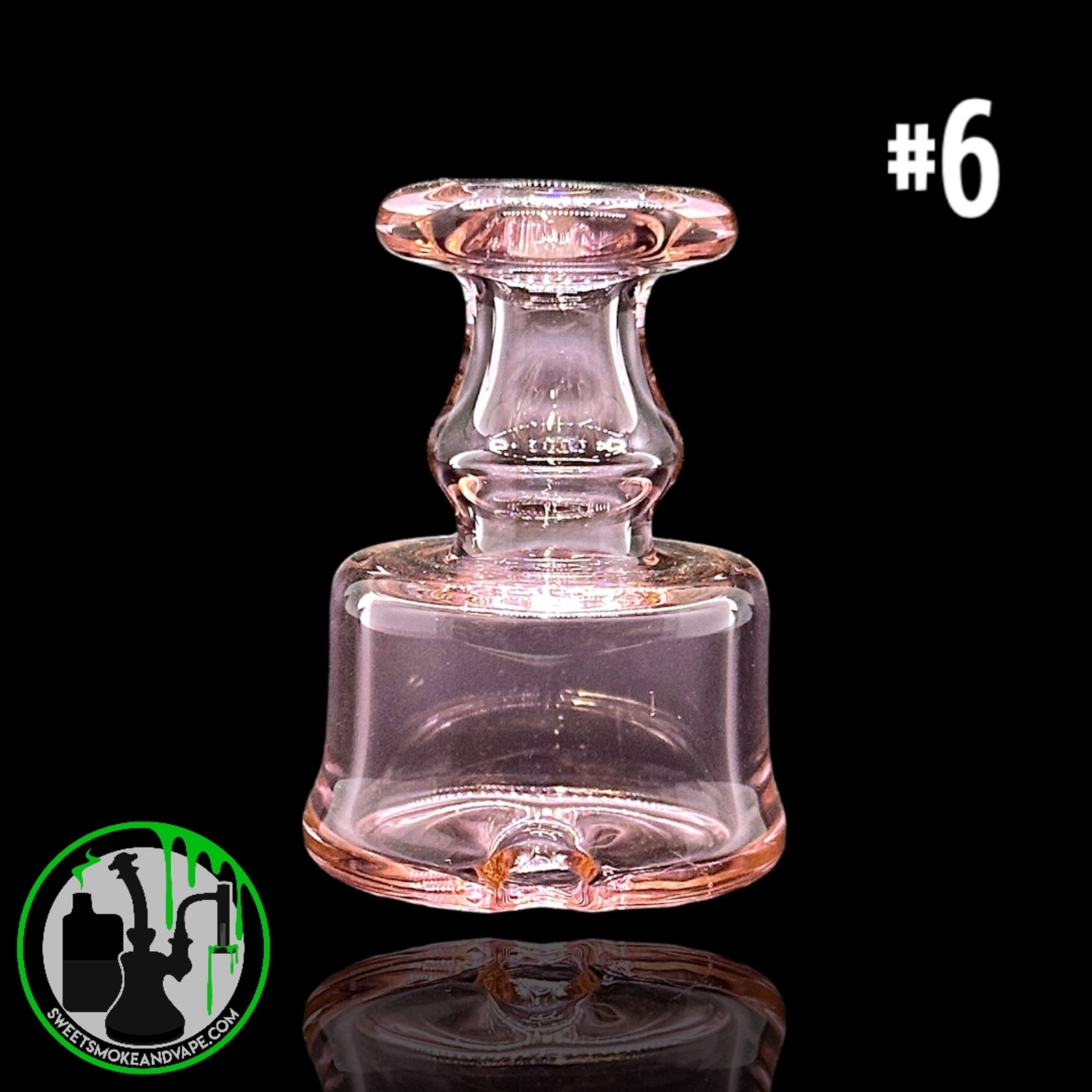 Preview pic of Evol Glass - Puffco Dry Attachment - #6 - Transparent Pink