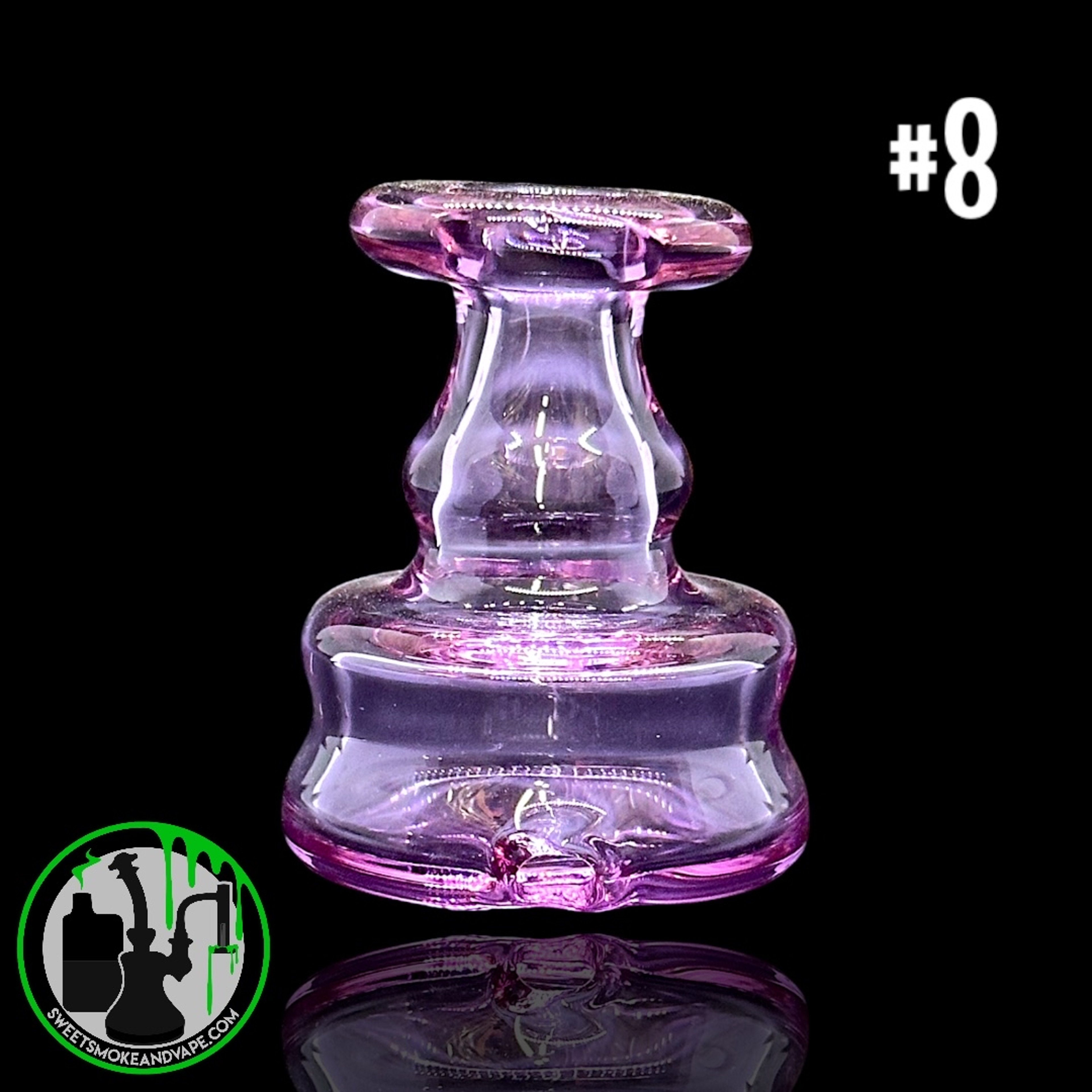Preview pic of Evol Glass - Puffco Dry Attachment - #8 - Transparent Purple
