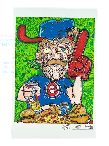 Preview pic of Vincent Gordon x Aaron Brooks (Melty Bros) “Super Fan” Print