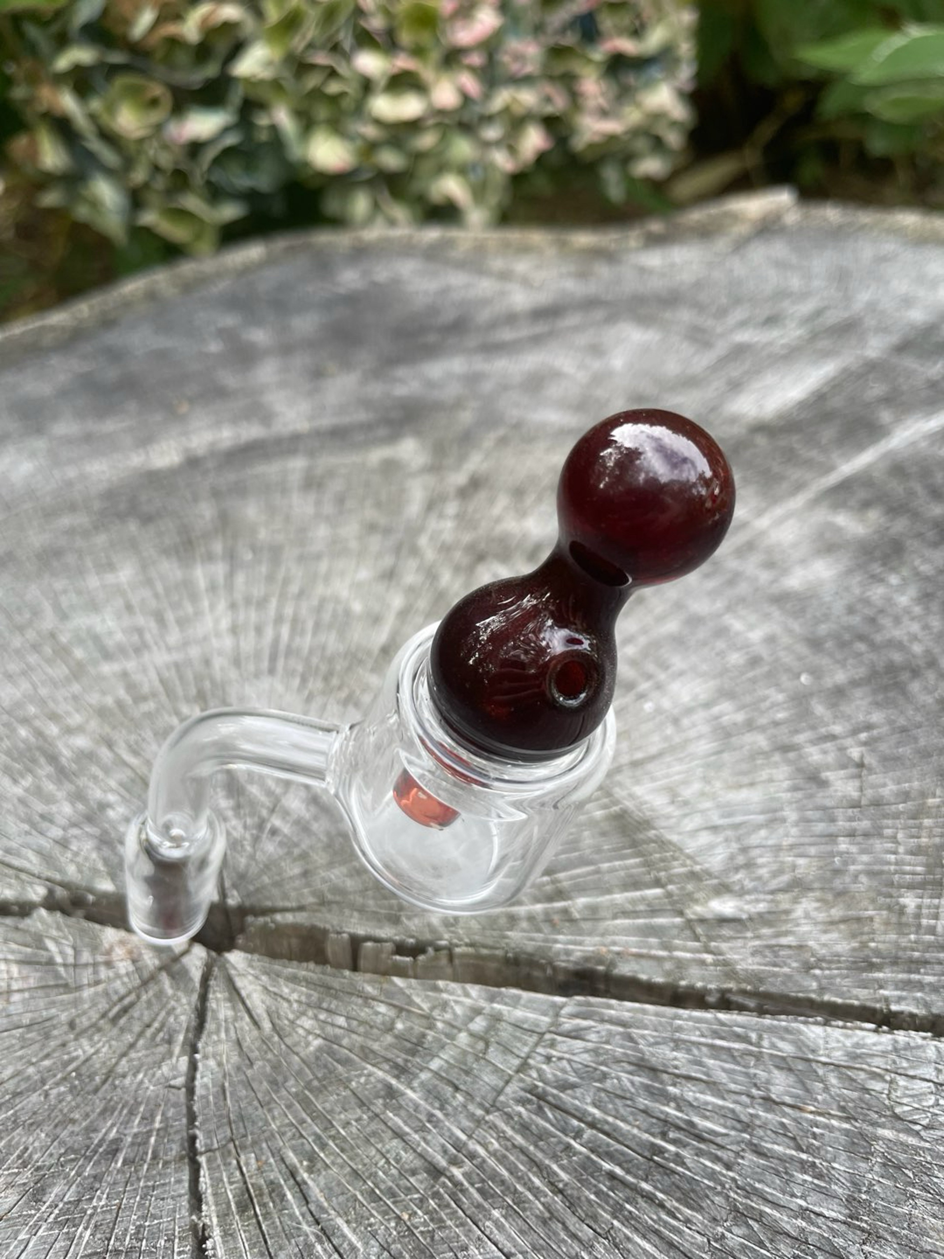 Maroon Handblown Bubble Cap image 0