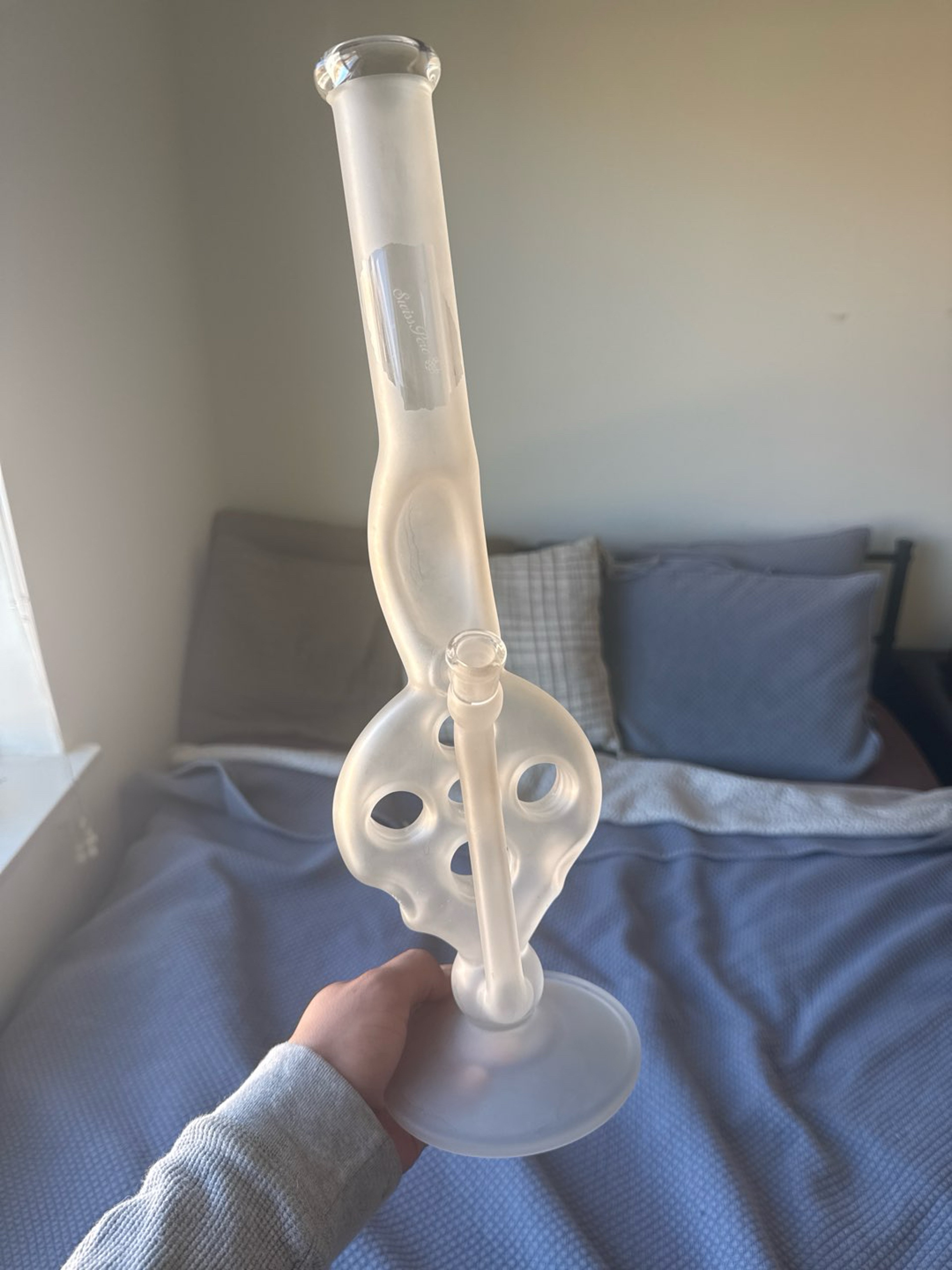 Preview pic of Swiss Perc Studios 5 Hole Full Size Front Feeder Sandblasted 2nds