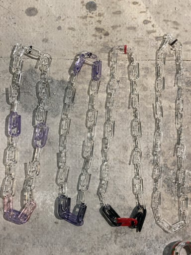 Preview pic of Quartz and Boro paperclip chains