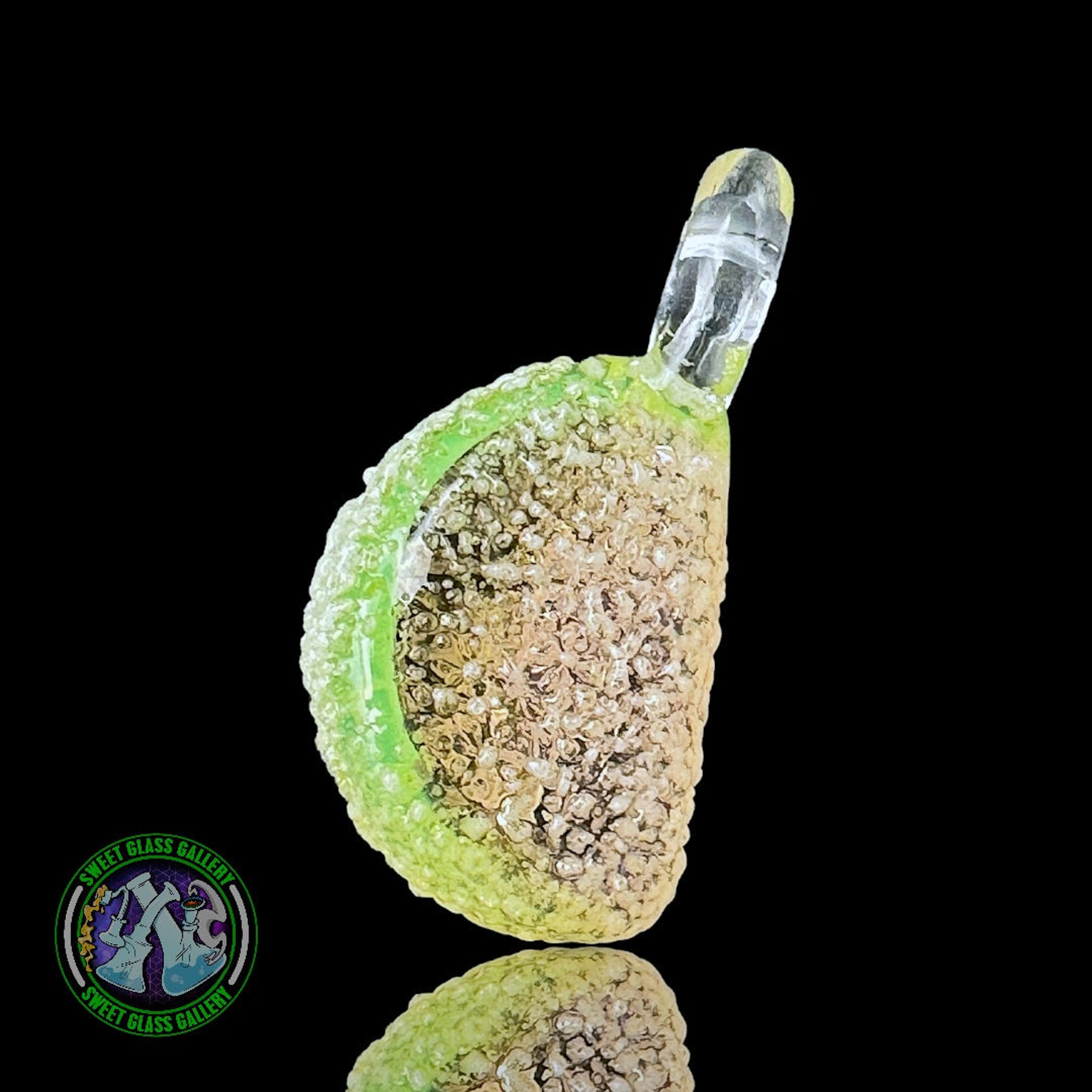 Emperial Glass - Pendant #7 - Watermelon Wedge image 0