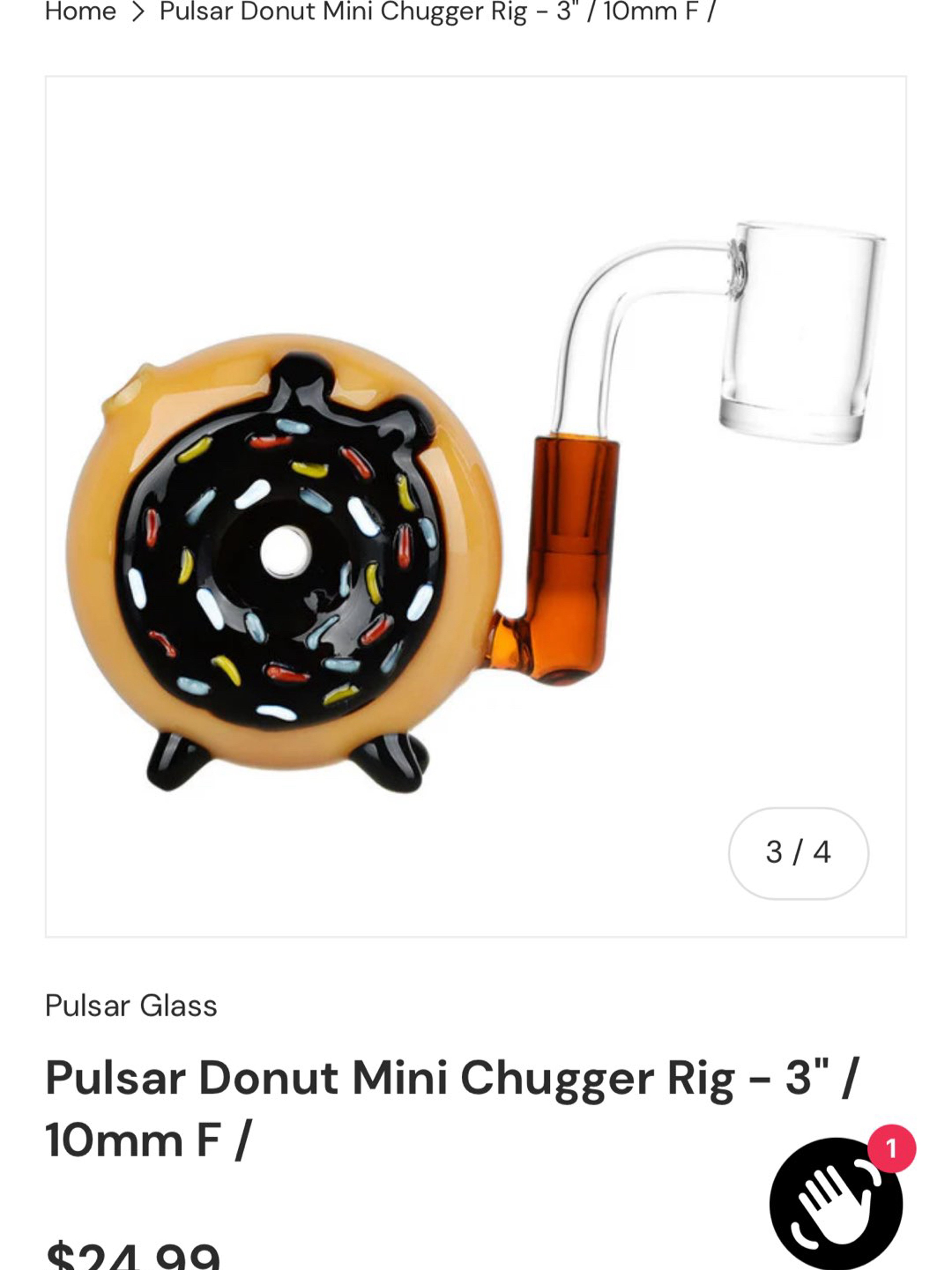 Preview pic of Pulsar Donut Mini Chugger Rig - 3" / 10mm F /