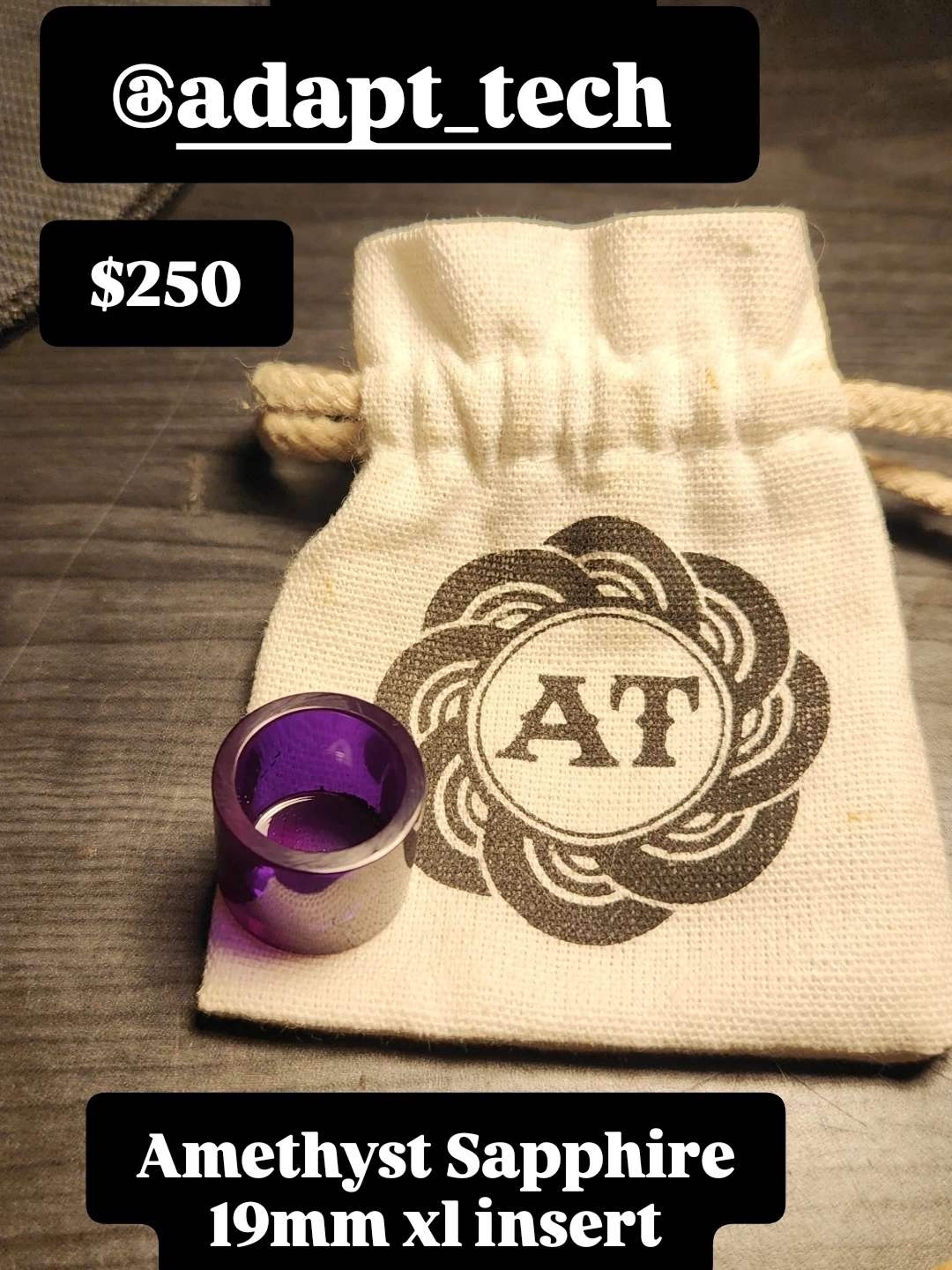 Preview pic of Adaptech amethyst sapphire insert