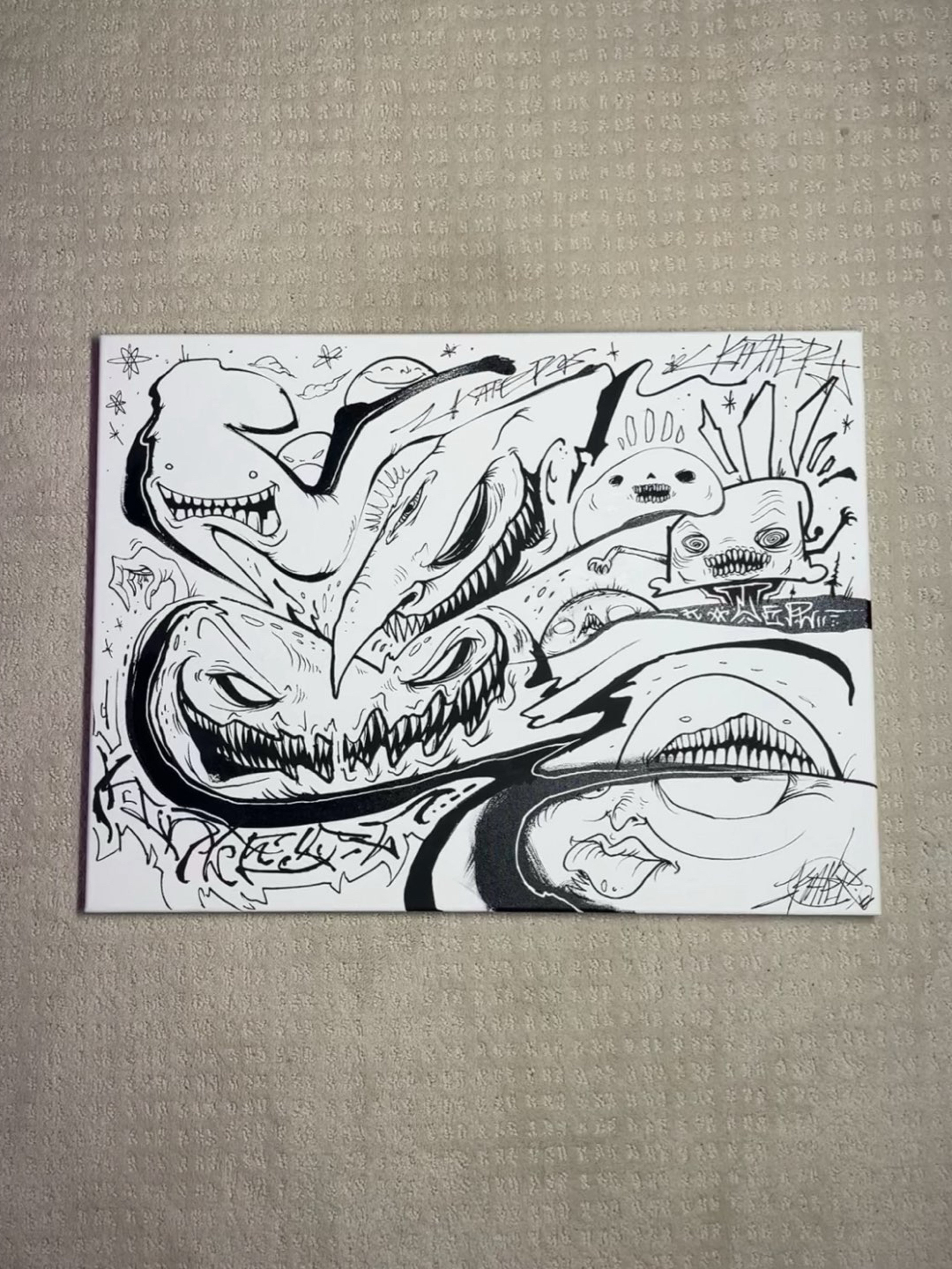 Preview pic of “Mosh Pit” Original 24”x18” Canvas by KaterTheAlchemist