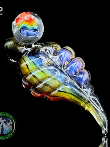 Preview pic of Mental Glass Art - Pendant #2 - Leaf