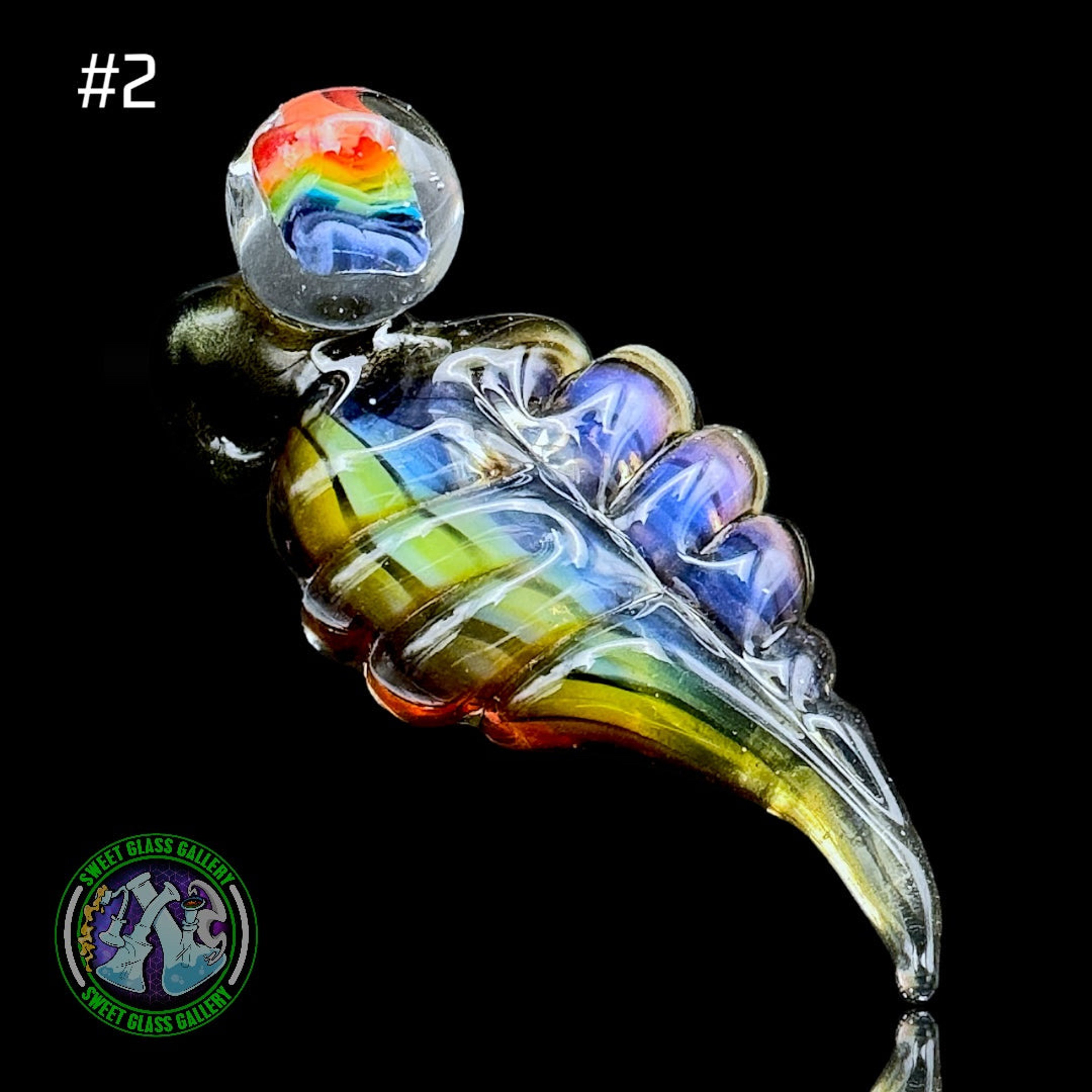 Preview pic of Mental Glass Art - Pendant #2 - Leaf