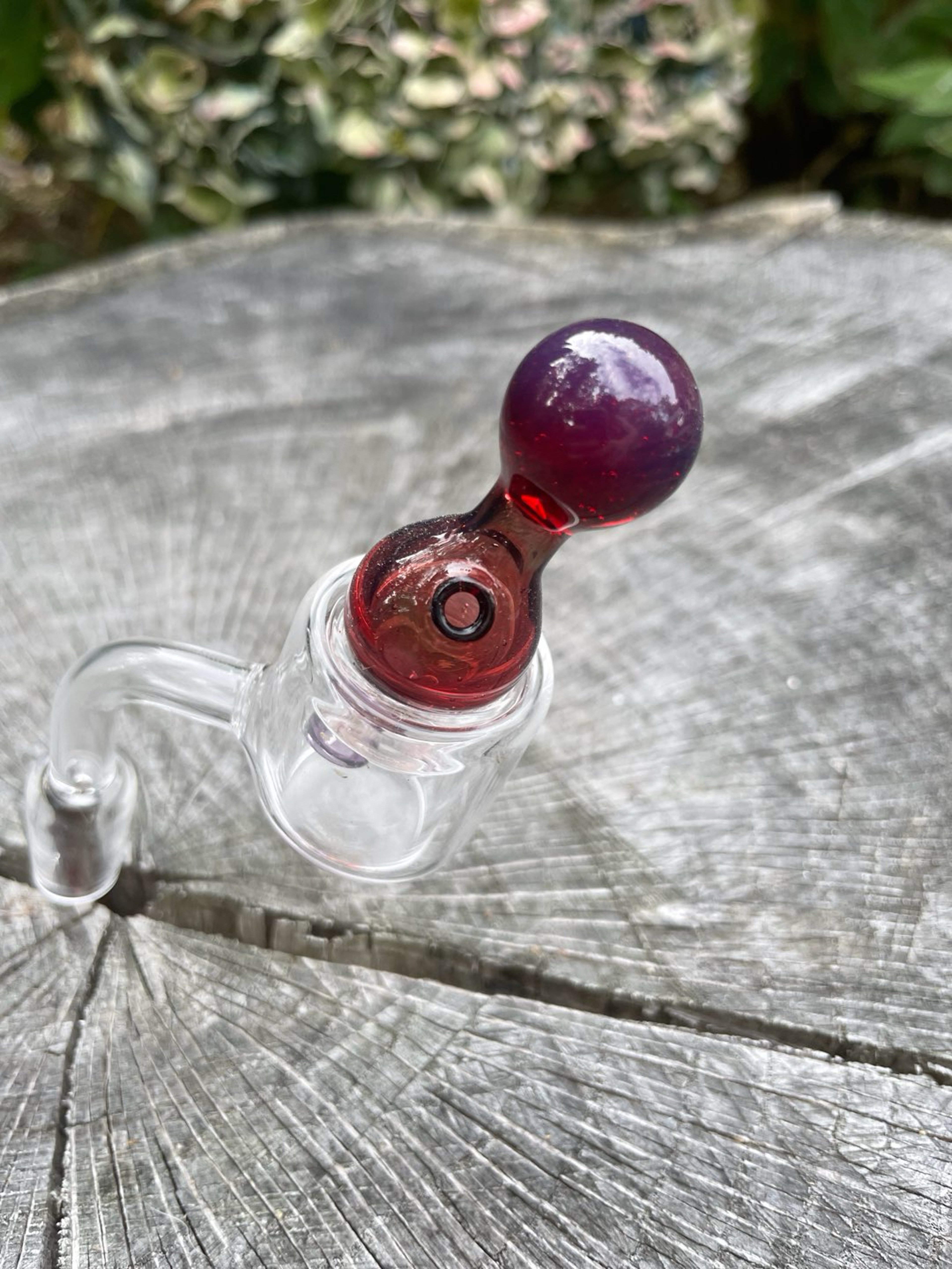 Handblown Red Bubble Cap image 0