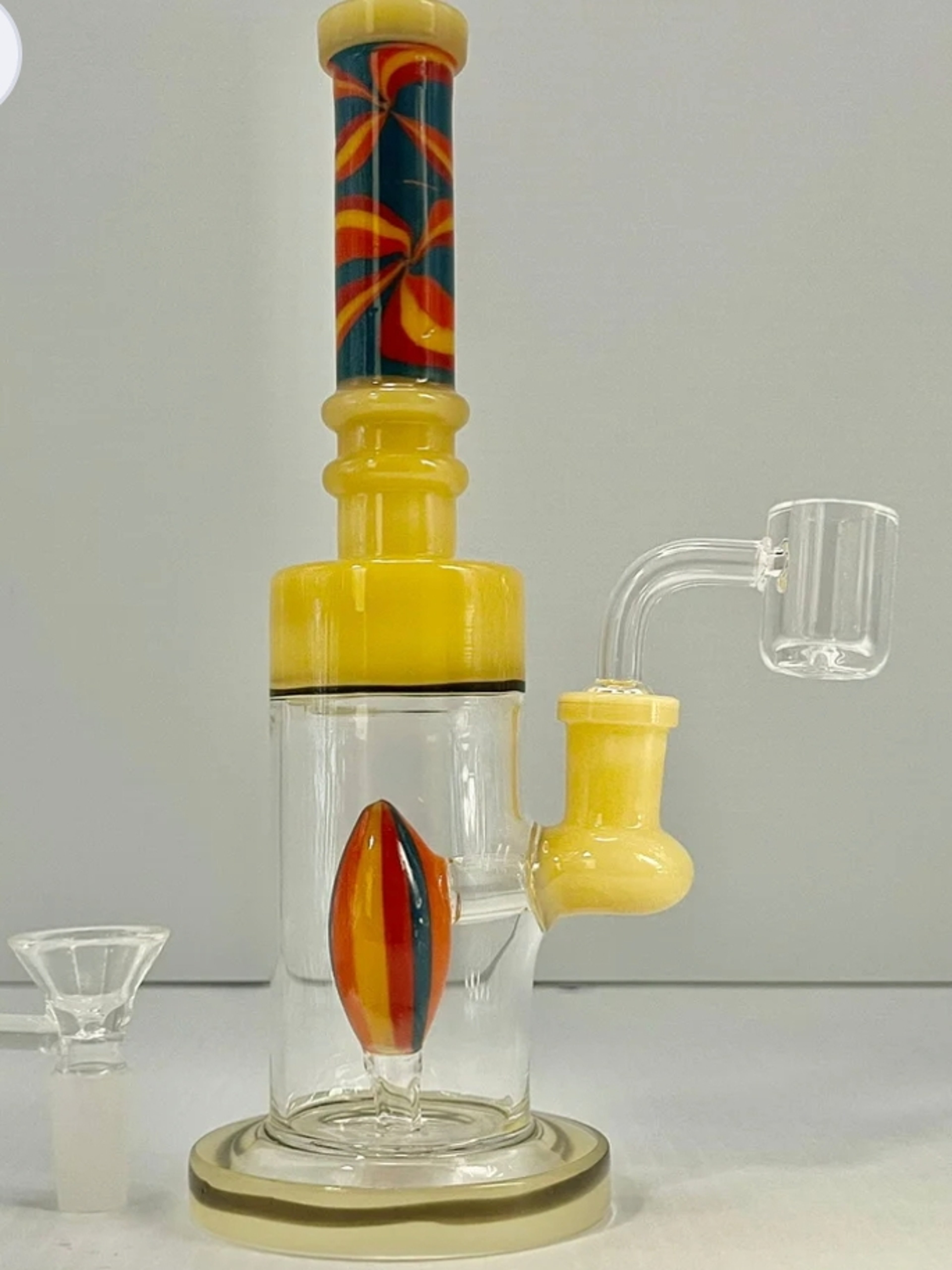 Preview pic of 8" Straight Glass  Rig/Bong Free Shipping, 14mm Bowl & Banger Included