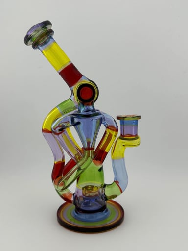 Preview pic of Domer Glass Patchwork Bubble Dumper Recycler