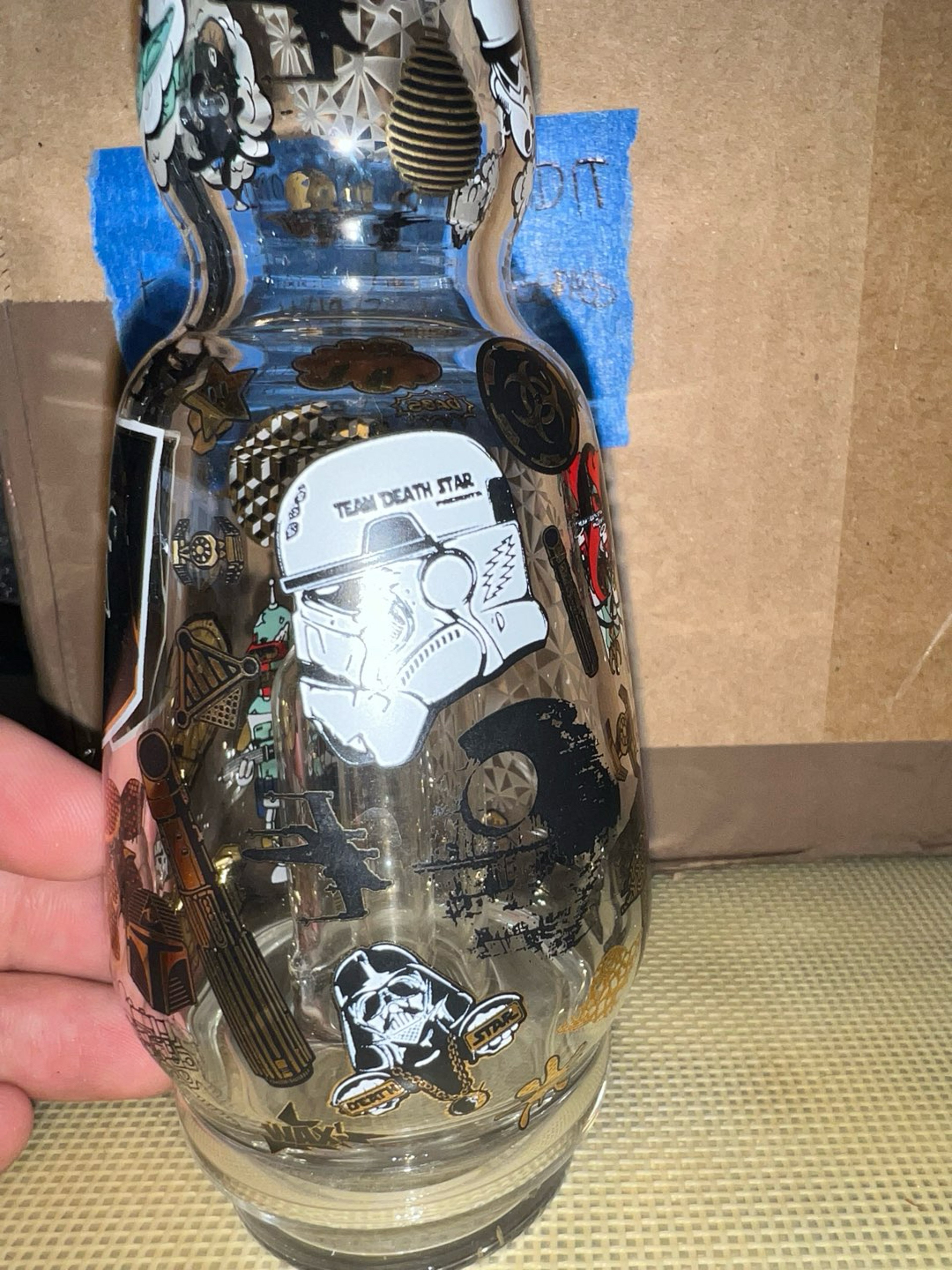 Preview pic of Classic idab modelo bottle  collab with deathstar OG artwork.