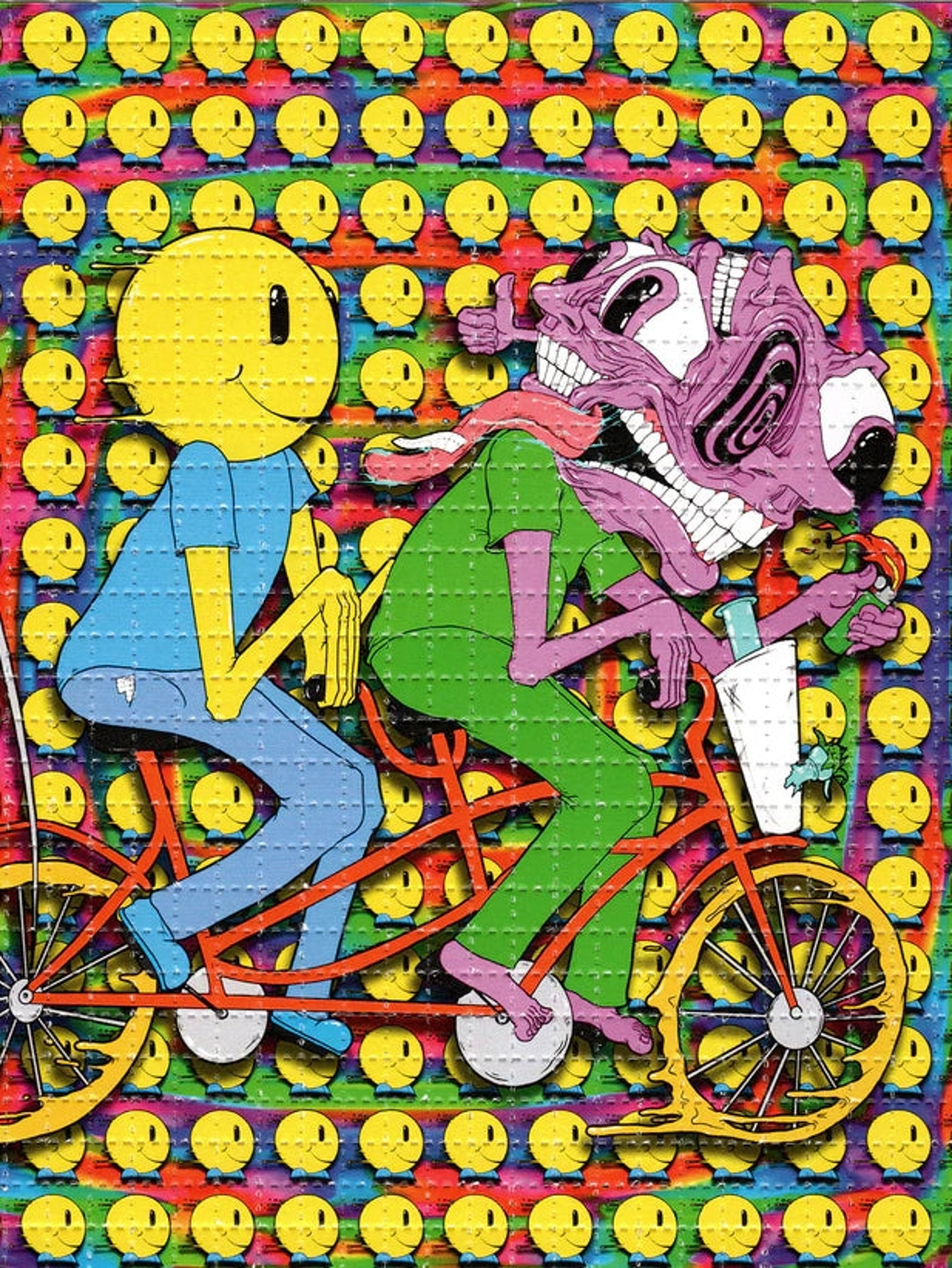 Preview pic of Aaron Brooks "Bike Bu ddies" Blotter Print