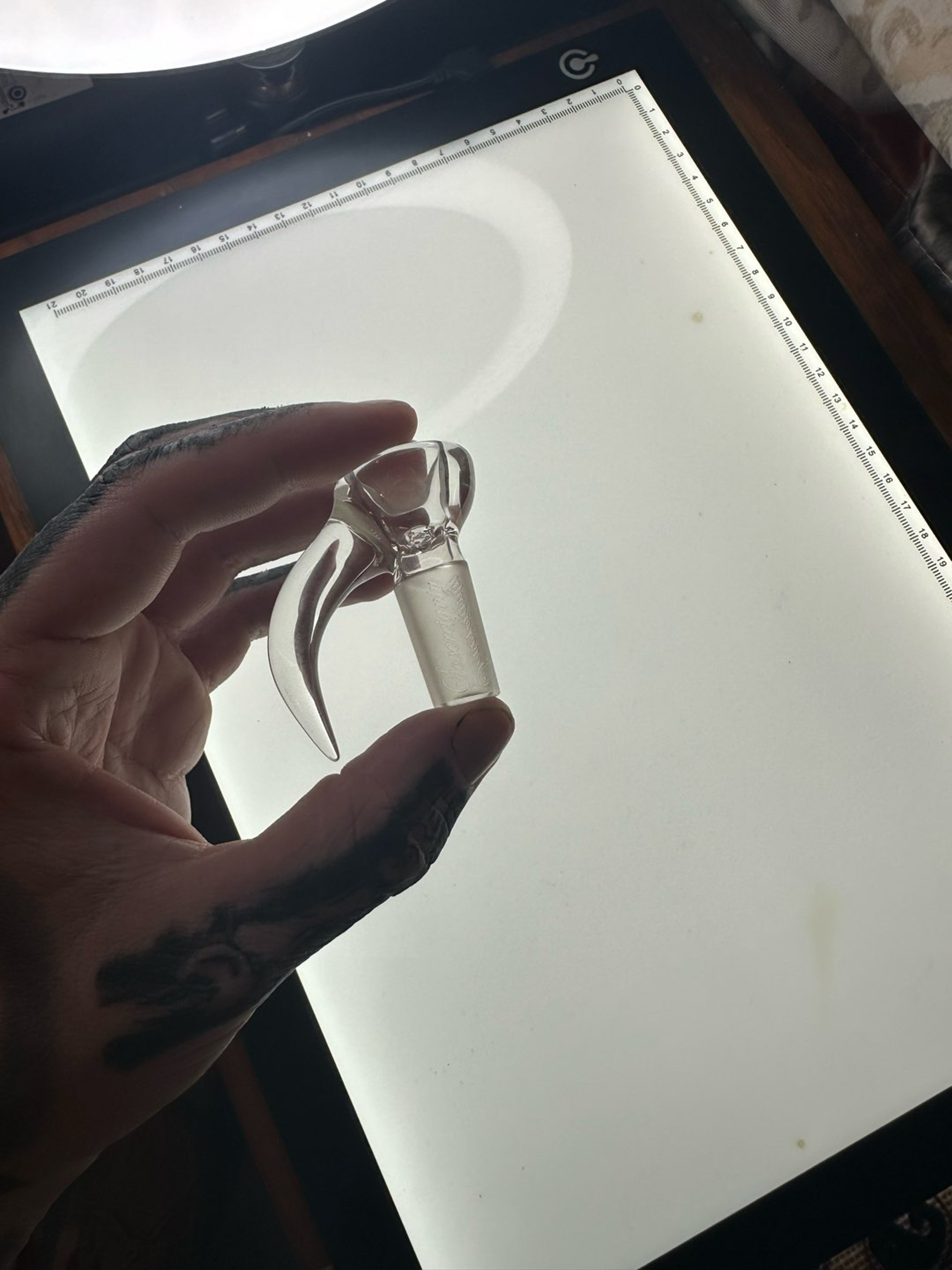 Preview pic of 14mm clear 3 hole sov slide