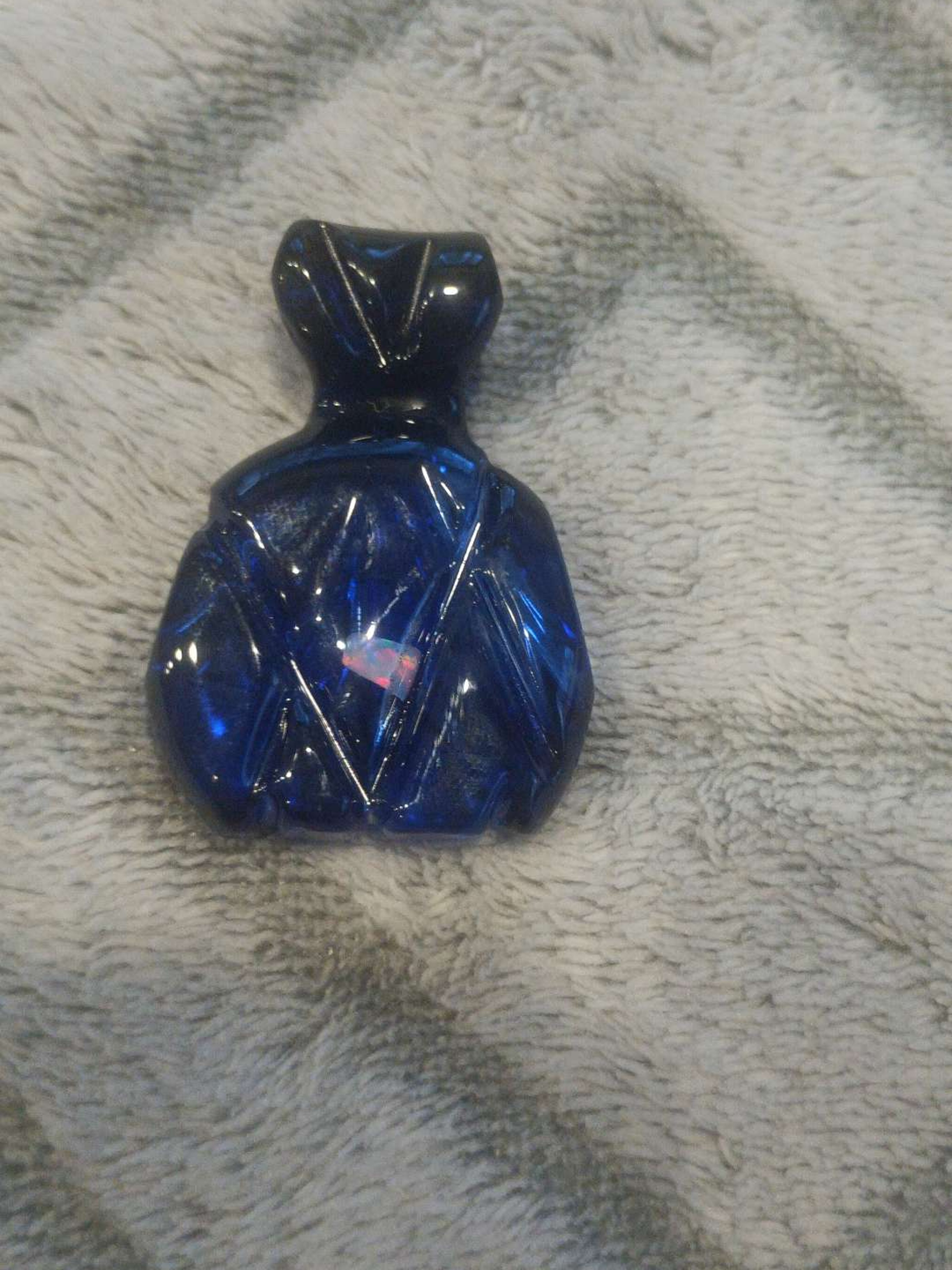 Blue Pineapple with Opal image 0