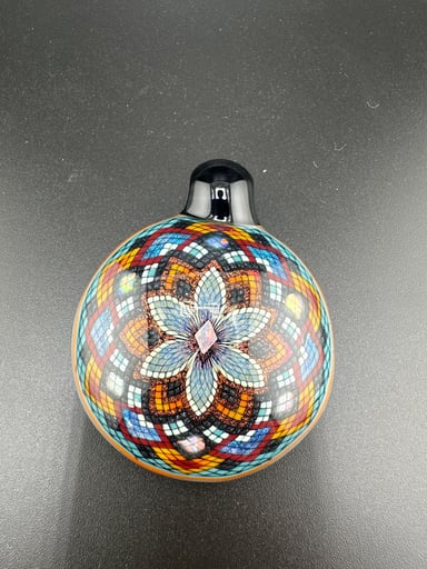 Preview pic of Vogel Glass Pendant W/ 7 opals