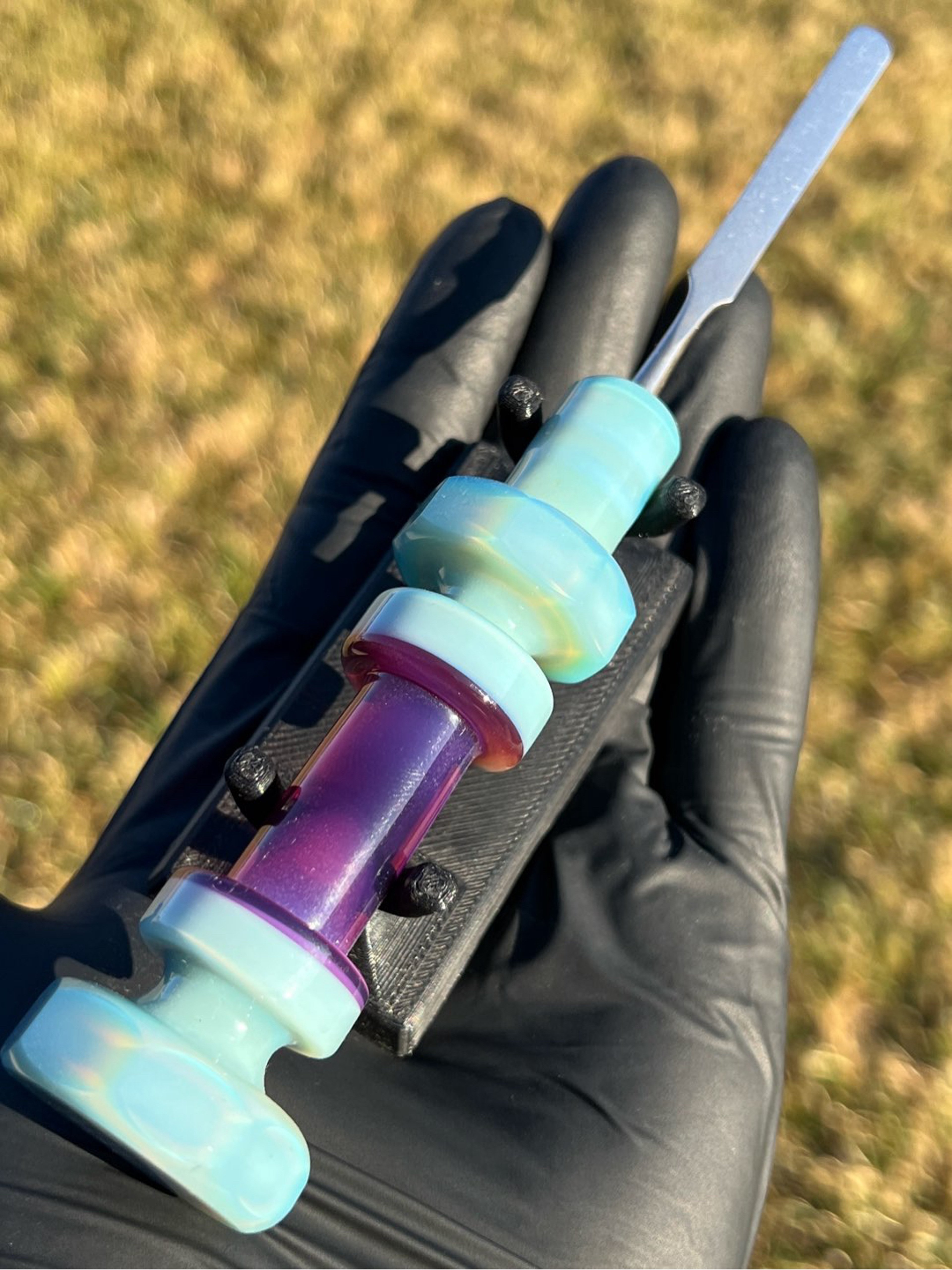 Preview pic of Joda Glass Faceted Titan Royal Jelly SS Dabber