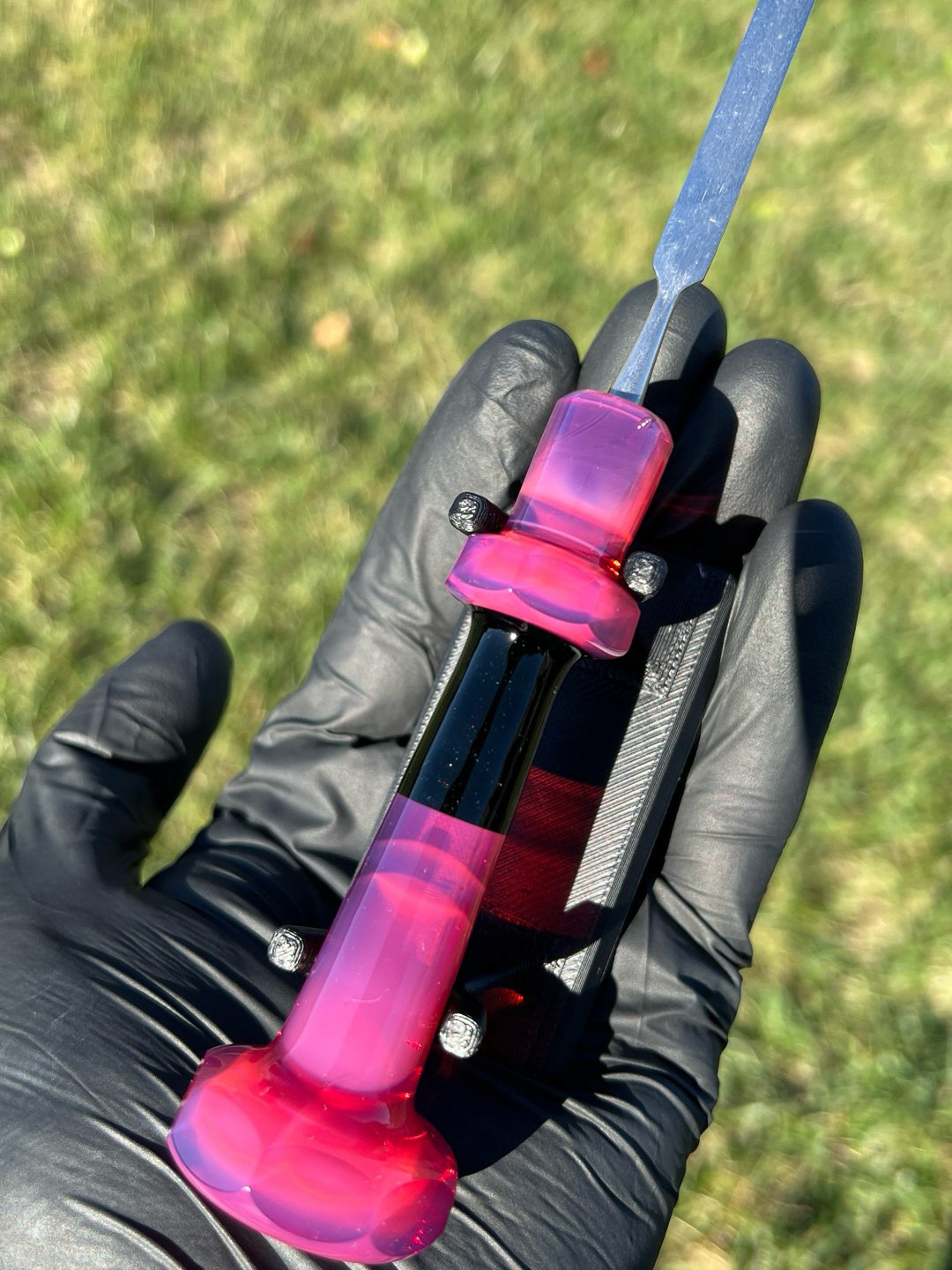 Joda Glass Faceted Telemagenta SS Dabber image 0