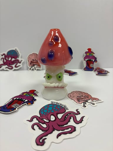Preview pic of Space Glass mushroom rig with UV accents 10mm 45