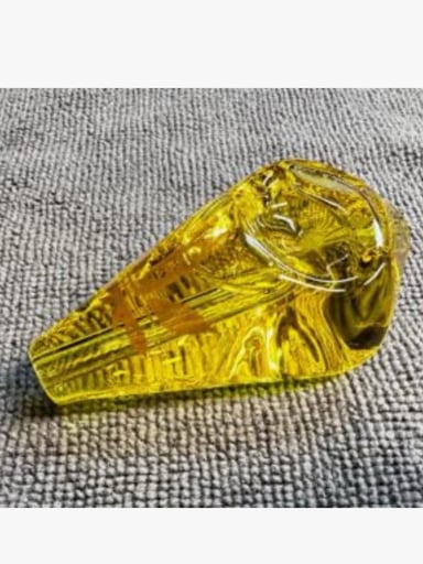 Preview pic of ALEAF Glycerin Filled Glass Spoon Pipe GOLD