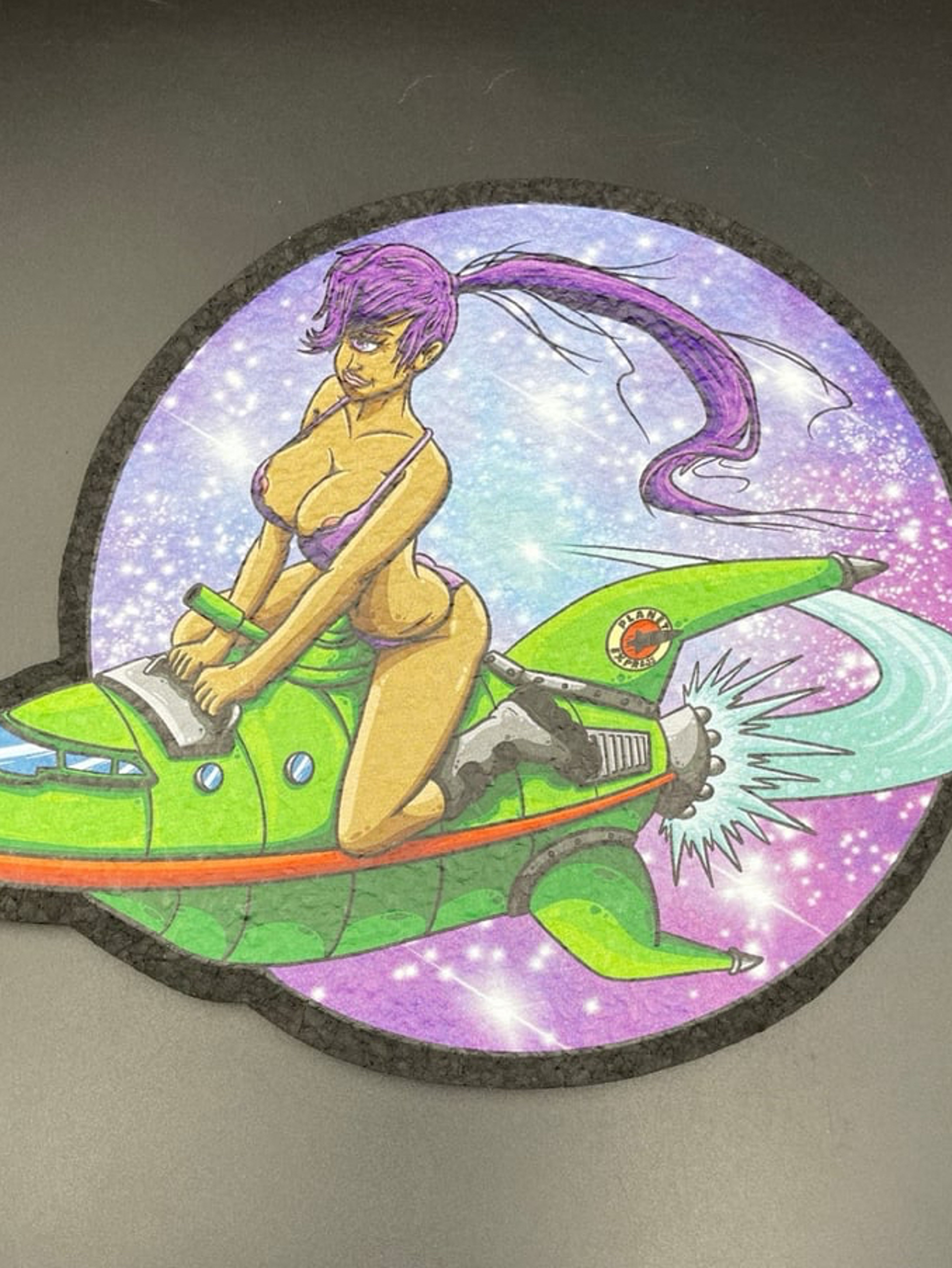 Preview pic of Dark Mountain Cult Leela Riding Rocket Moodmat